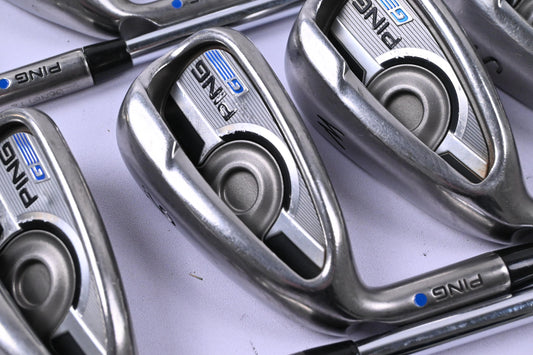 Left Hand Ping G Series Irons / 4-PW+SW / Blue Dot / Stiff Flex XP 95 Shafts