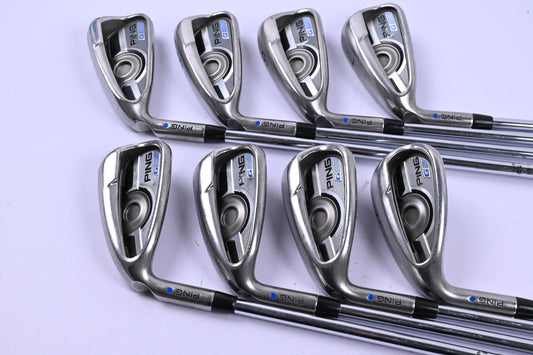 Left Hand Ping G Series Irons / 4-PW+SW / Blue Dot / Stiff Flex XP 95 Shafts
