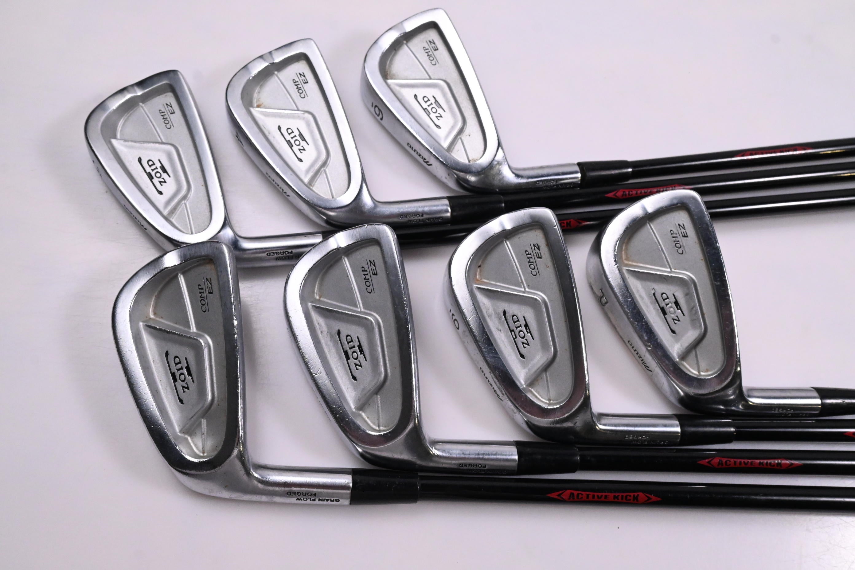 Left Hand Mizuno T-Zoid Comp EZ Irons / 3-PW / Stiff Flex Mizuno Shafts