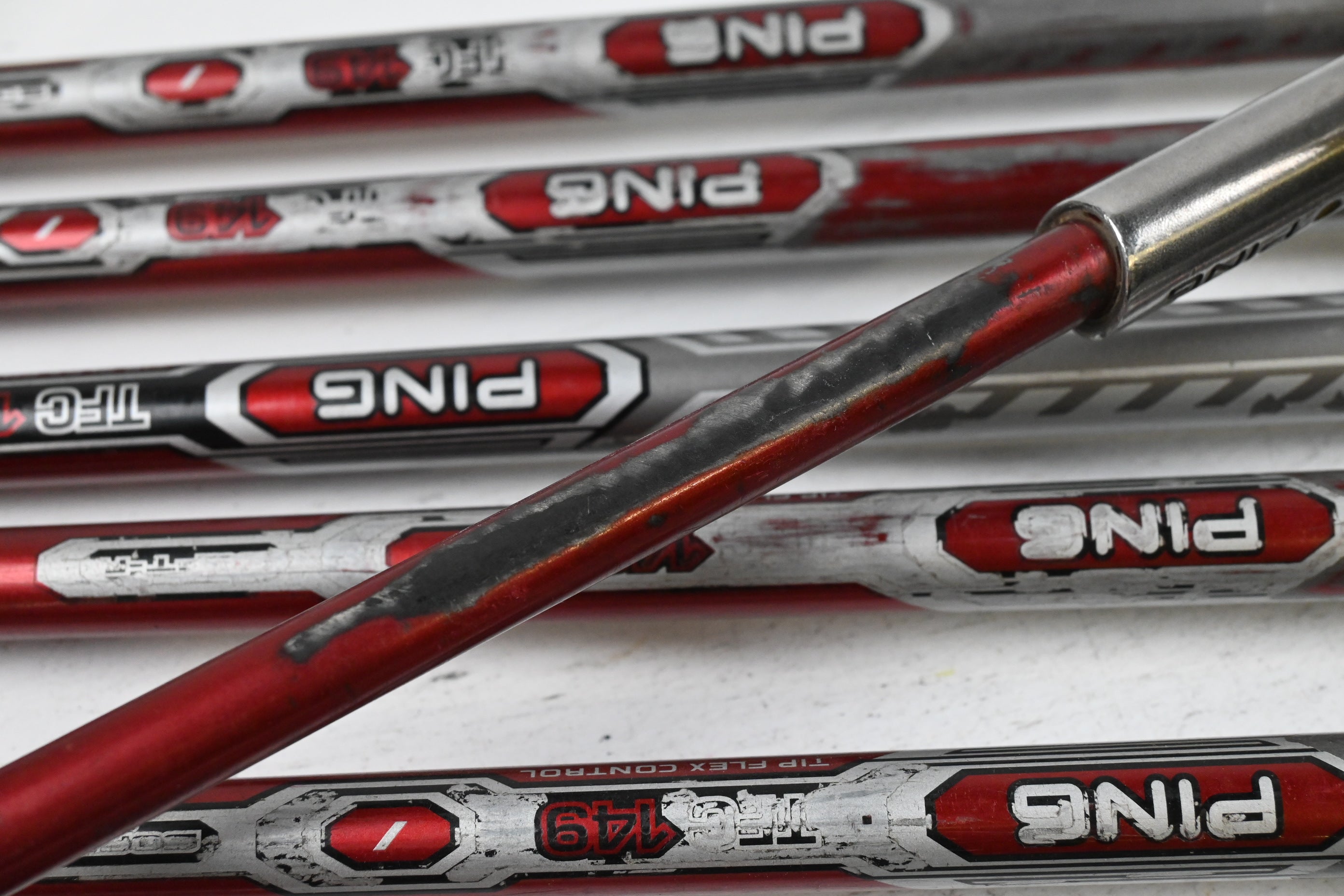 Ping G15 Irons / 5-PW+SW+LW / Yellow Dot / Regular Flex Ping TFC 149 Shafts