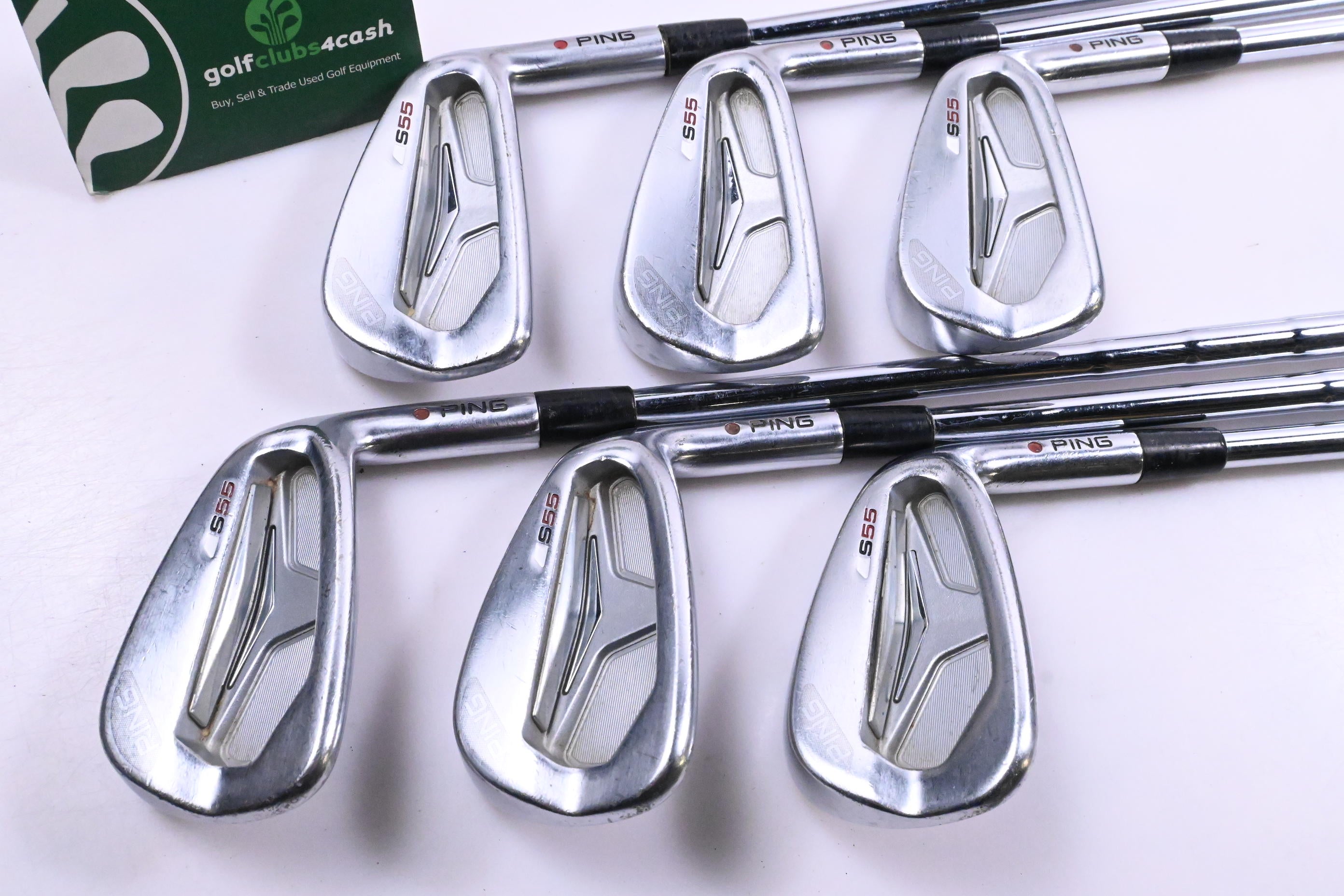 Ping S55 Irons / 5-PW / Brown Dot / Regular Flex Ping AWT Shafts