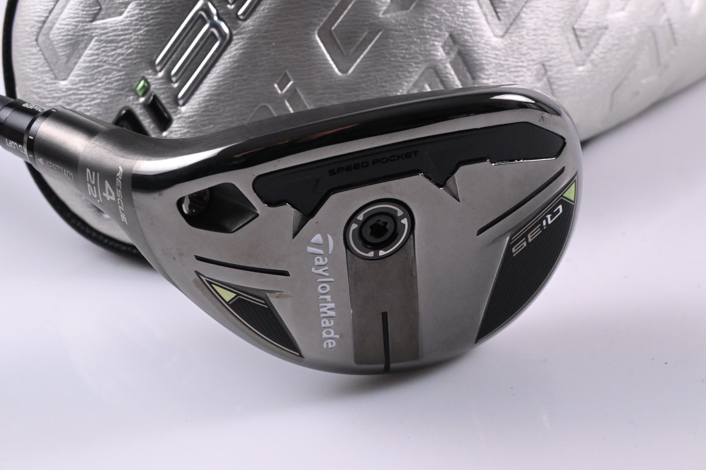 Left Hand Taylormade Qi35 #4 Hybrid / 22 Degree / Regular Flex Ventus Blue 6