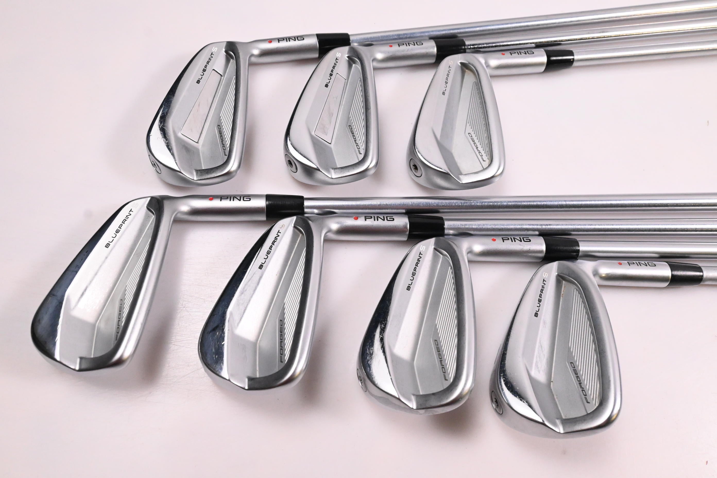 Ping Blueprint S Irons / 4-PW / Red Dot / Stiff Flex Project X IO 110 Shafts