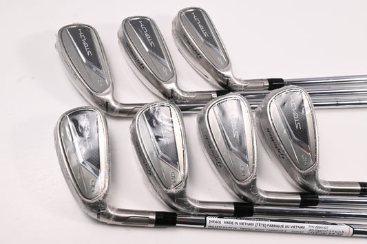 Left Hand Taylormade Stealth HD Irons / 5-PW+GW / Stiff Flex KBS Tour 120 Shafts
