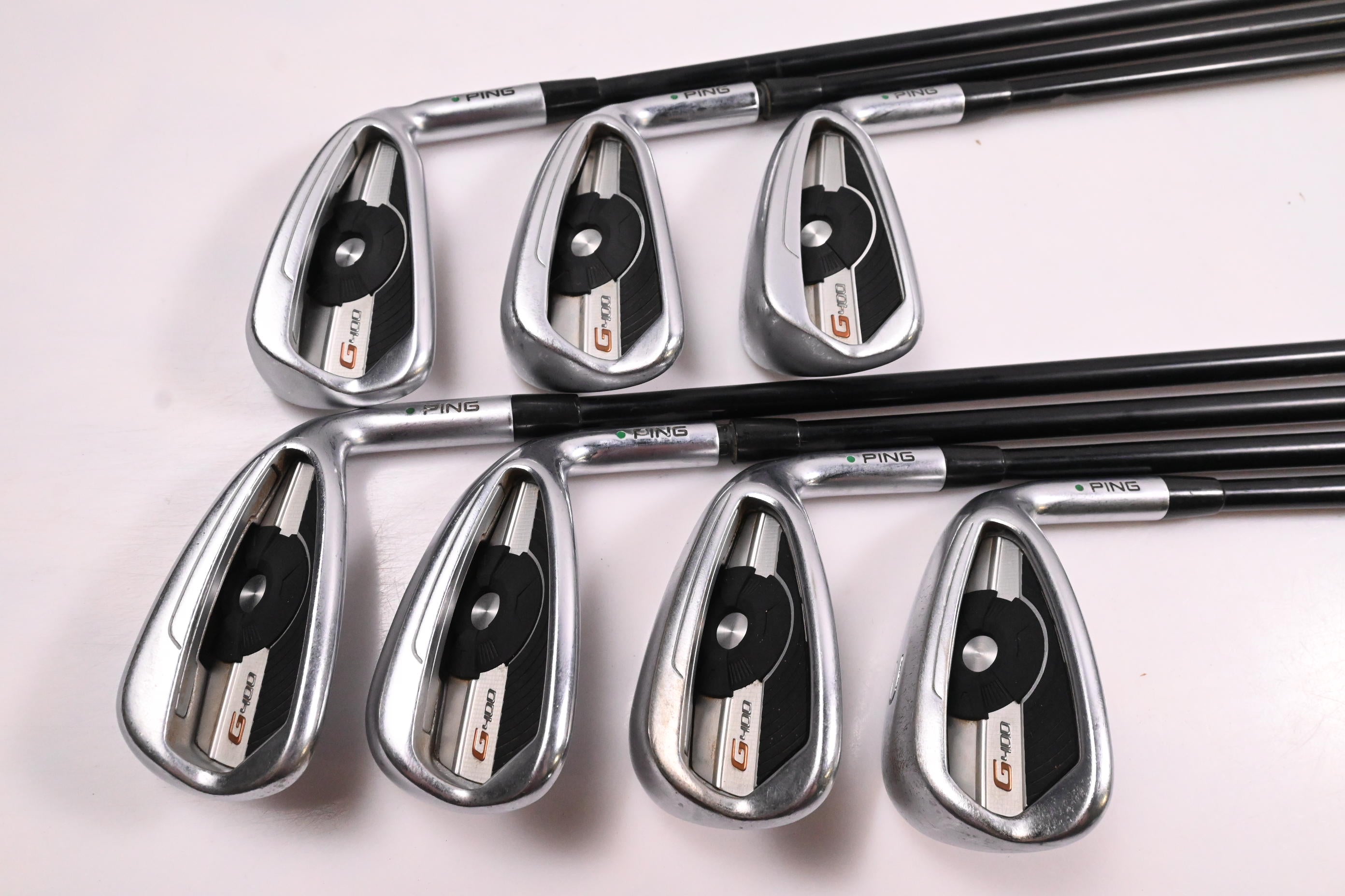 Ping G400 Irons / 5-PW+GW / Green Dot / Regular Flex Ping Alta CB Shafts