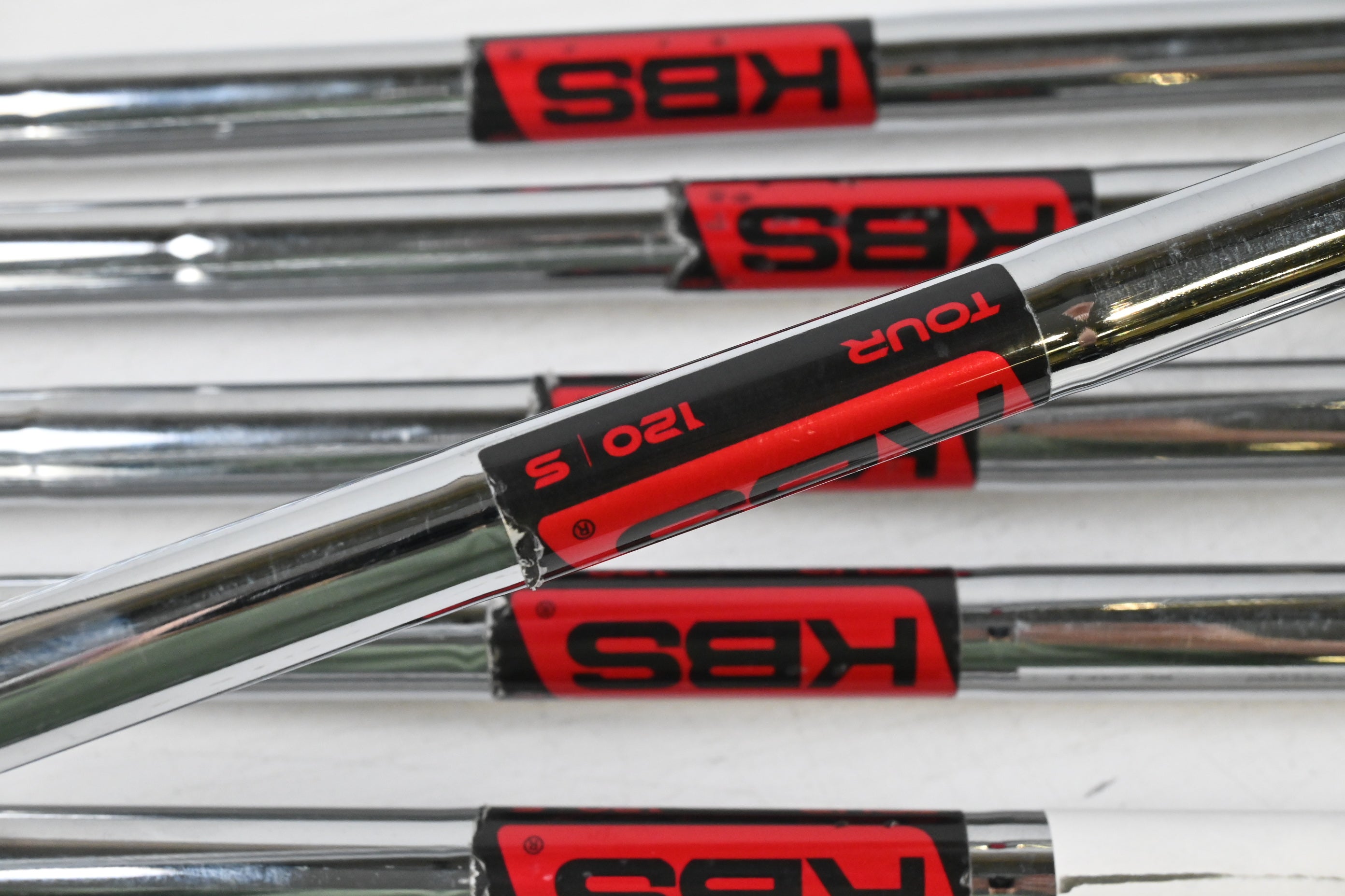 Ping i210 Irons / 5-PW / Black Dot / Stiff Flex KBS Tour 120 Steel Shafts