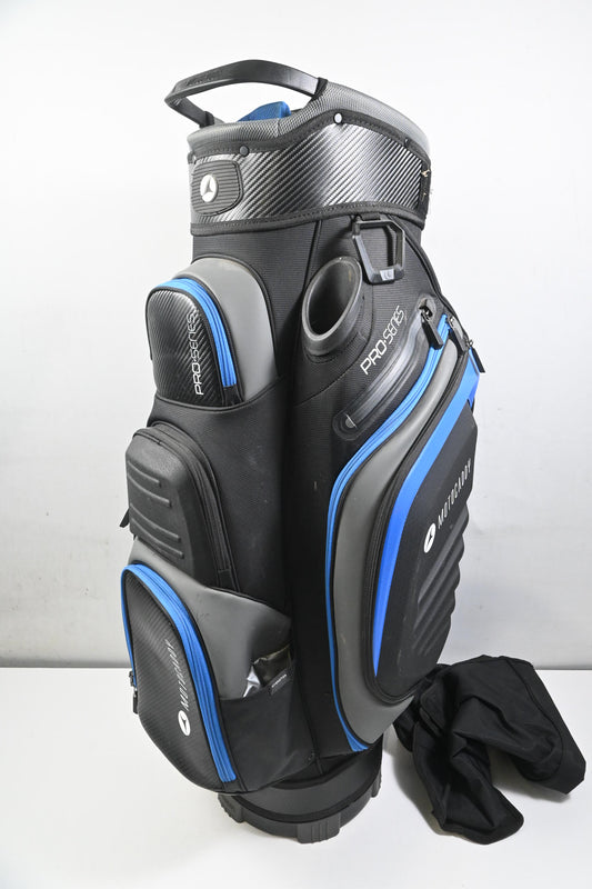 Motocaddy Pro-Series Cart Bag / 14-Way Divider / Black, Blue & Grey