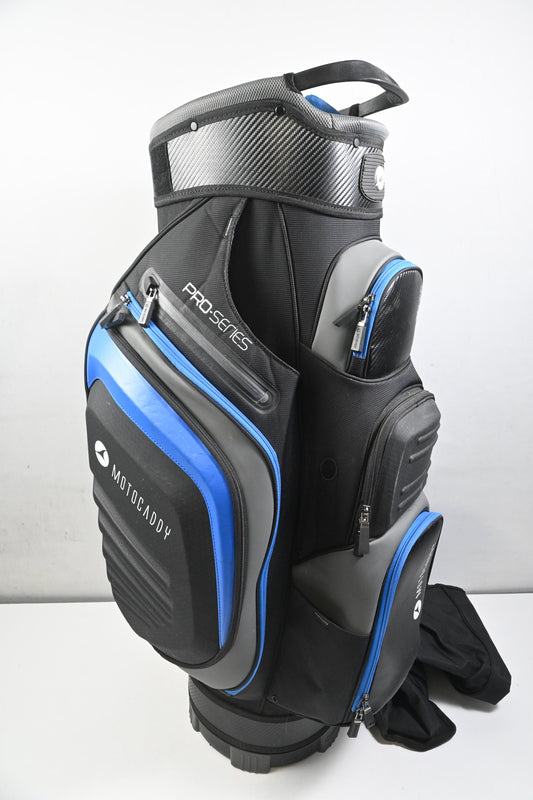 Motocaddy Pro-Series Cart Bag / 14-Way Divider / Black, Blue & Grey