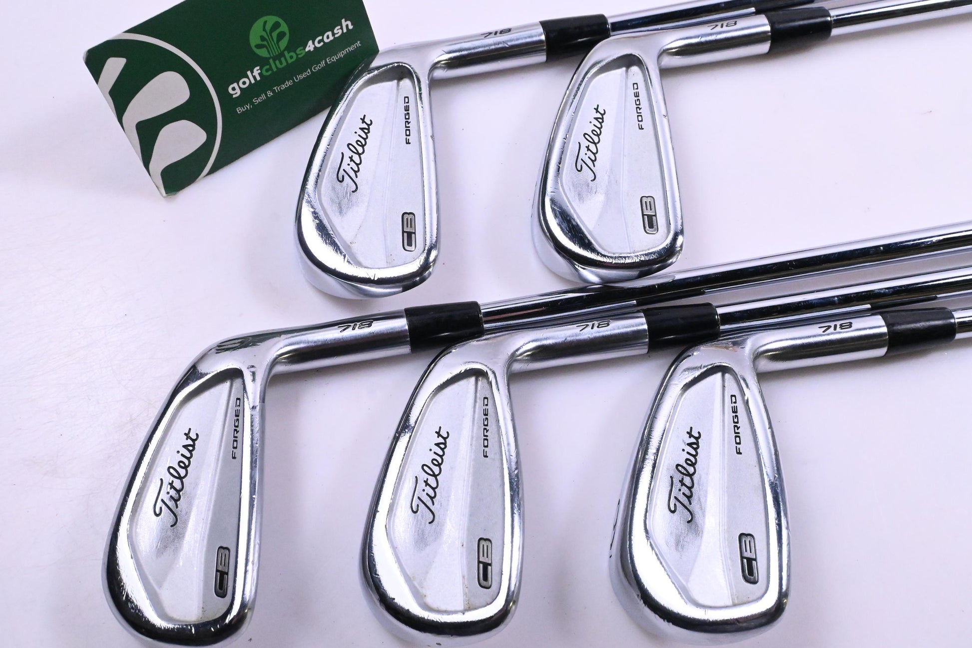 Titleist 718 CB Irons / 5-9i / Stiff Flex Steel Shafts / No Shaft Bands