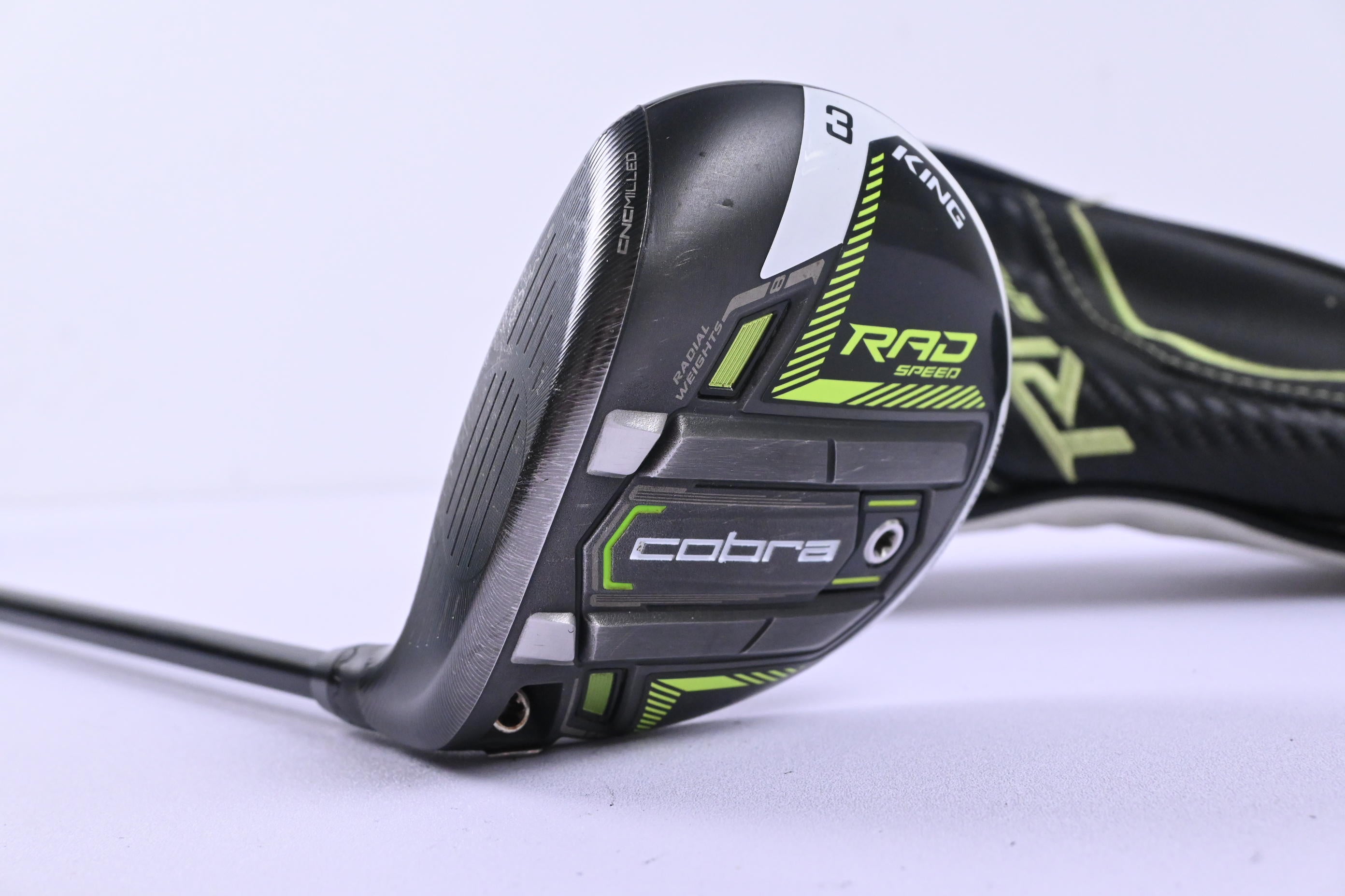 Left Hand Cobra King Radspeed #3 Wood / 14.5 Degree / Stiff Flex Aldila NV Blue
