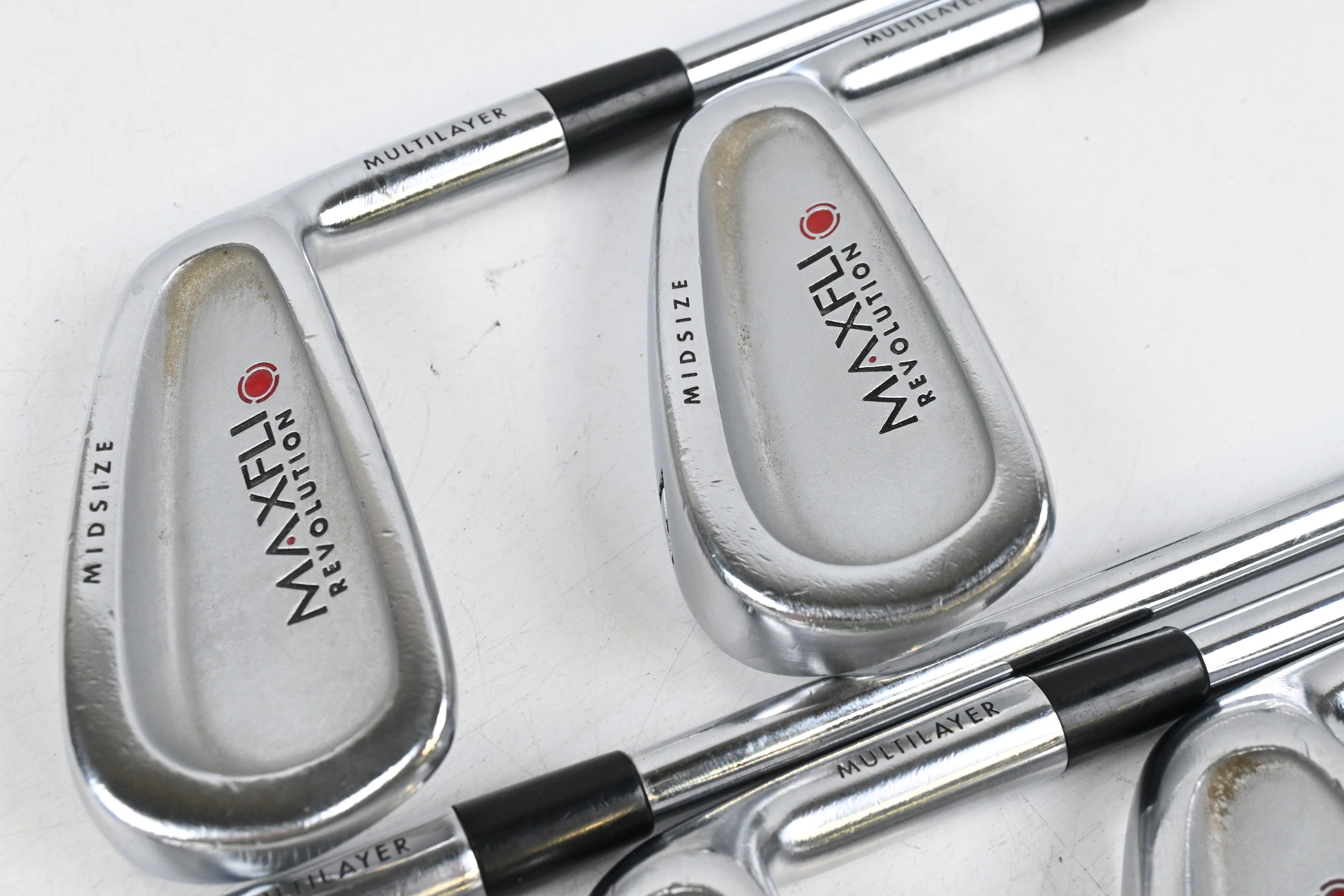 Maxfli Revolution Red Dot Irons / 6-PW / Stiff Flex Dynalite Gold Steel Shafts