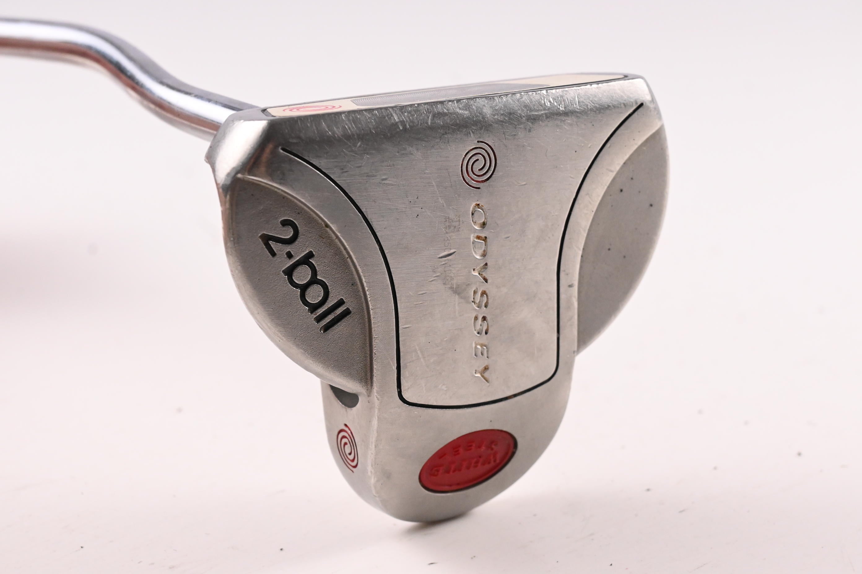 Left Hand Odyssey White Steel 2-Ball Putter / 35 Inch