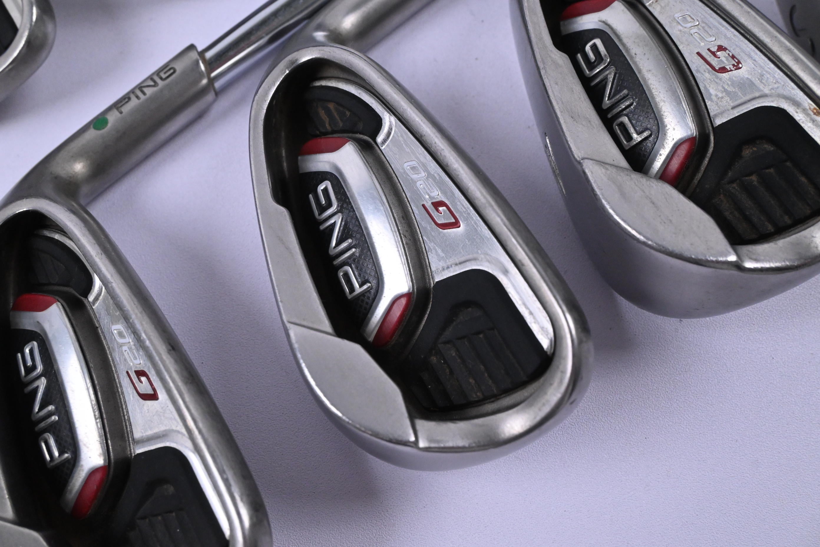 Ping G20 Irons / 4-PW+SW / Green Dot / Regular Flex Ping CFS Shafts
