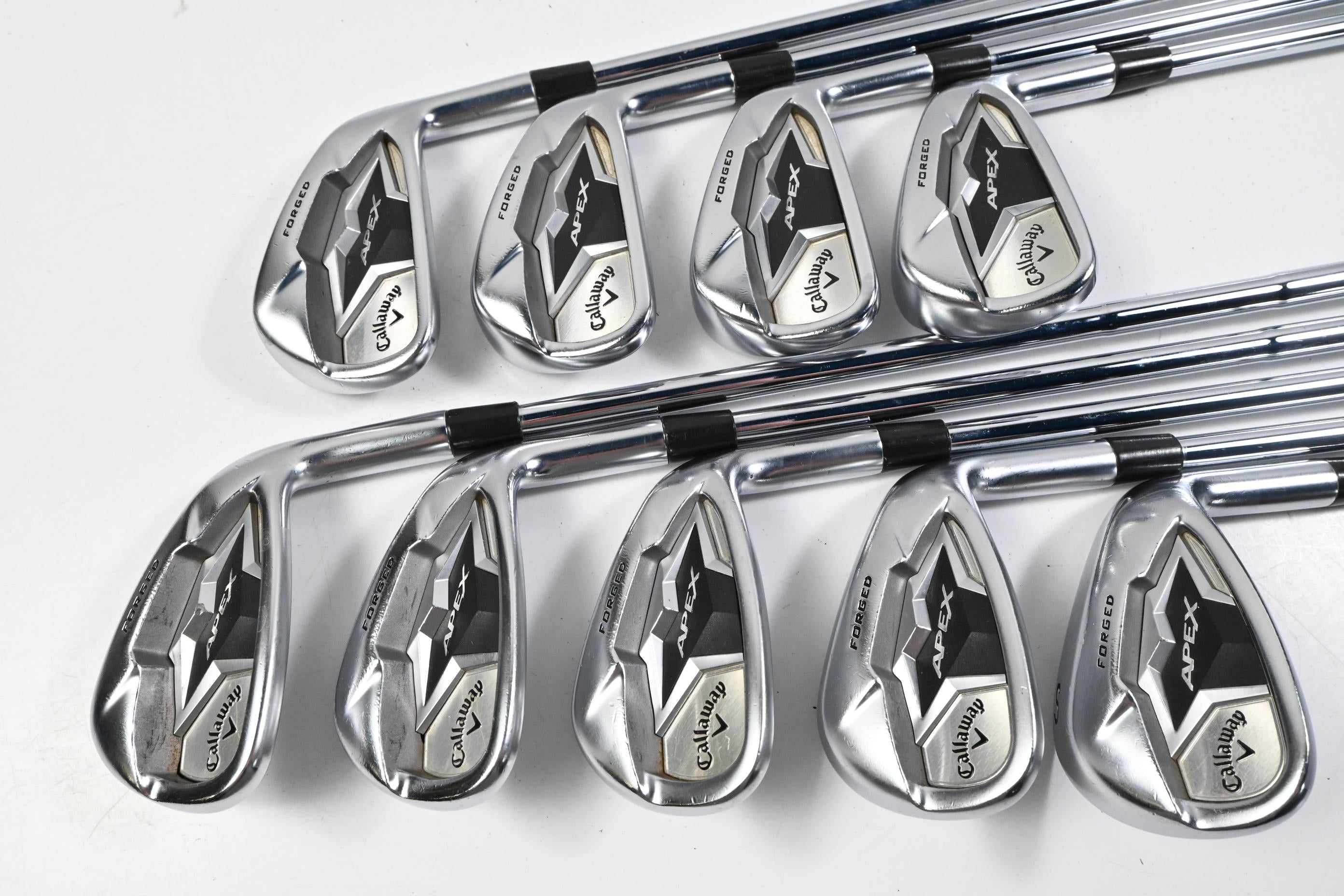 Callaway Apex 19 Irons / 4-PW+GW+SW / Regular Flex KBS Tour 80 Steel Shafts