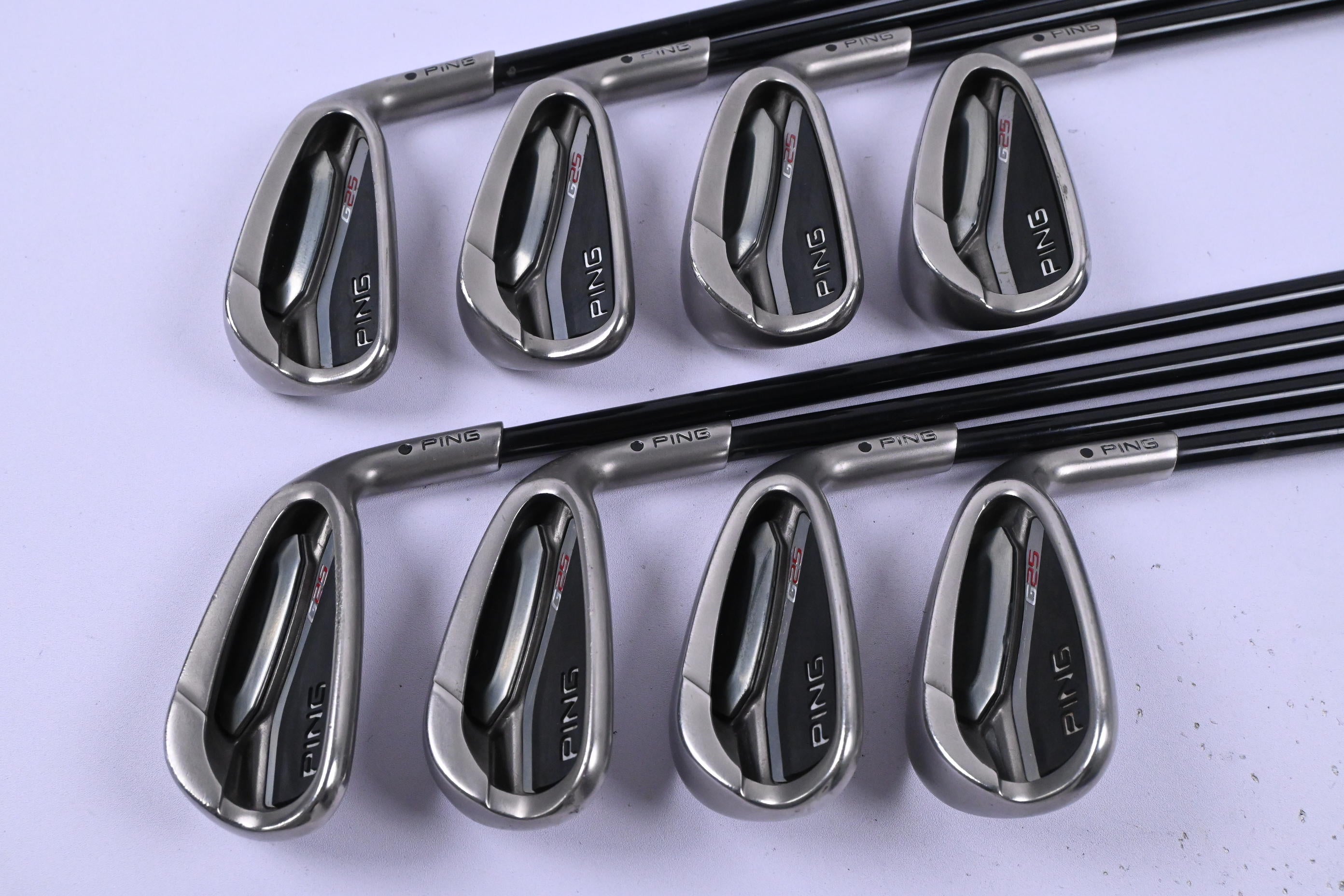 Ping G25 Irons / 5-PW+GW+SW / Black Dot / Senior Flex Ping TFC 189 Shafts