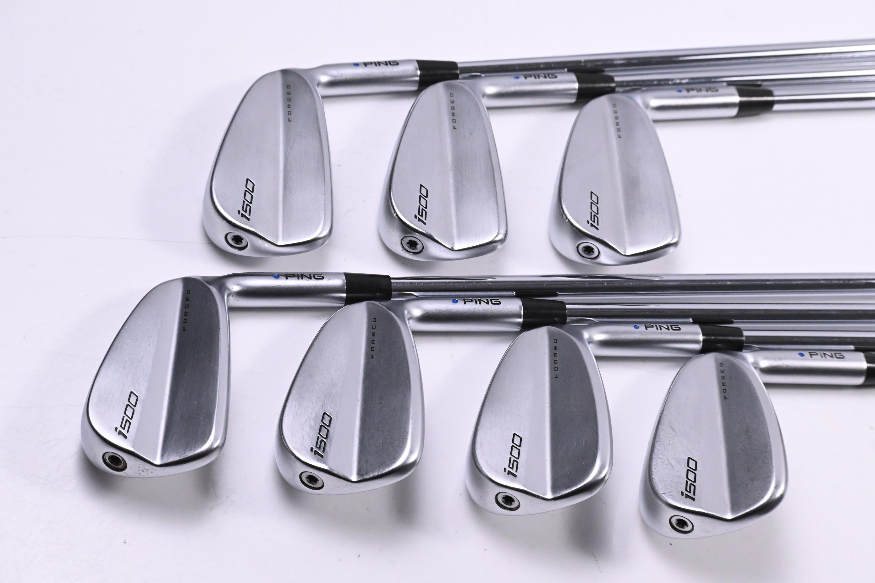 Ping i500 Irons / 4-PW / Blue Dot / Stiff Flex Ping AWT 2.0 Steel Shafts
