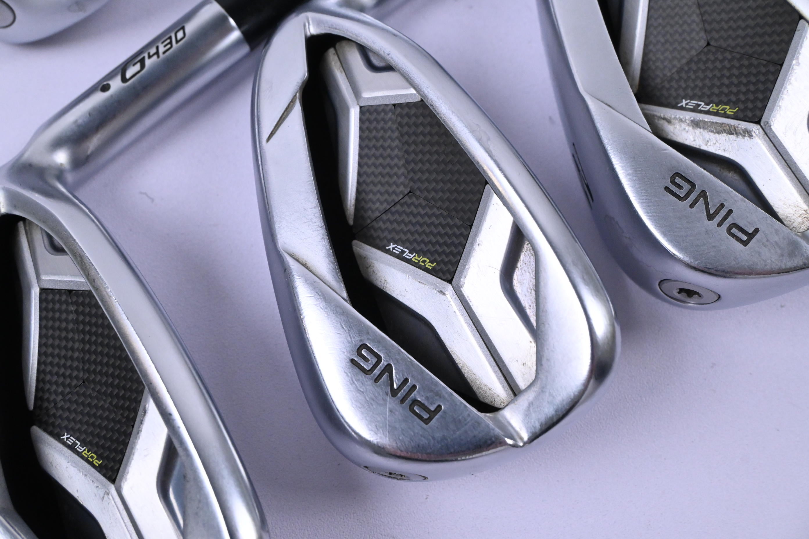 Ping G430 Irons / 5-PW+GW / Black Dot / Regular Flex Ping AWT 2.0 Shafts