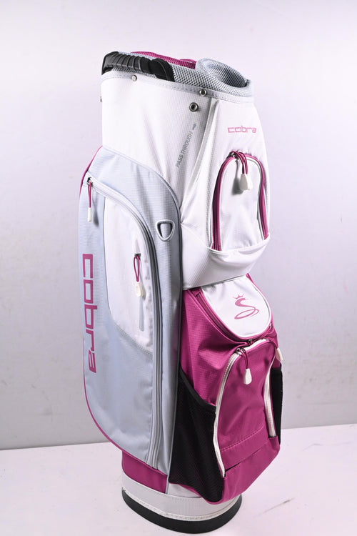 Cobra Fly XL Cart Bag / 14-Way Divider / White, Pink
