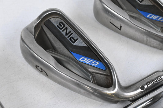 Left Hand Ping G30 Irons / 5-PW+GW / Black Dot / Regular Flex Ping CFS Distance