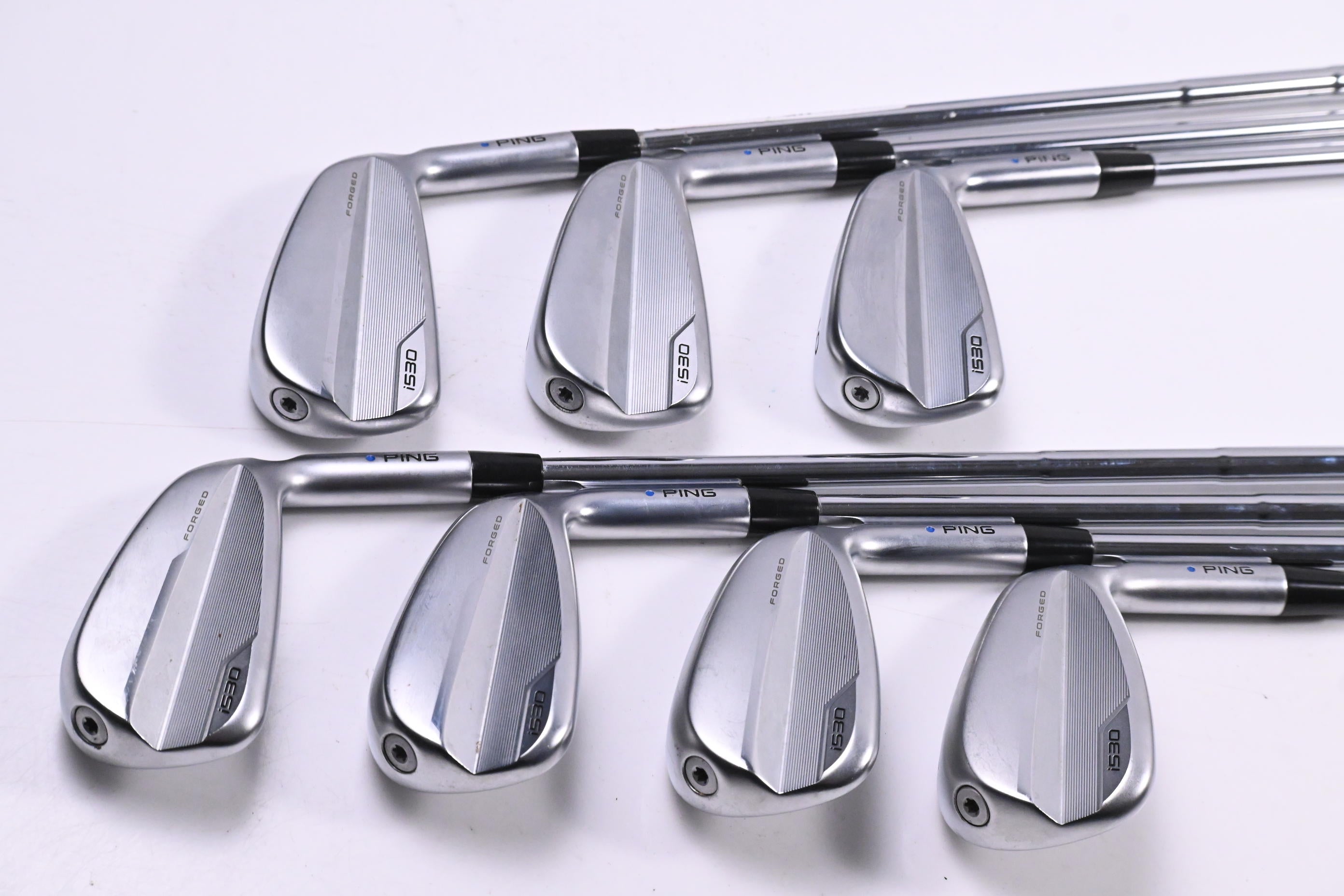 Ping i530 Irons / 4-PW / Blue Dot / Stiff Flex Dynamic Gold Mid 100 S300 Shafts