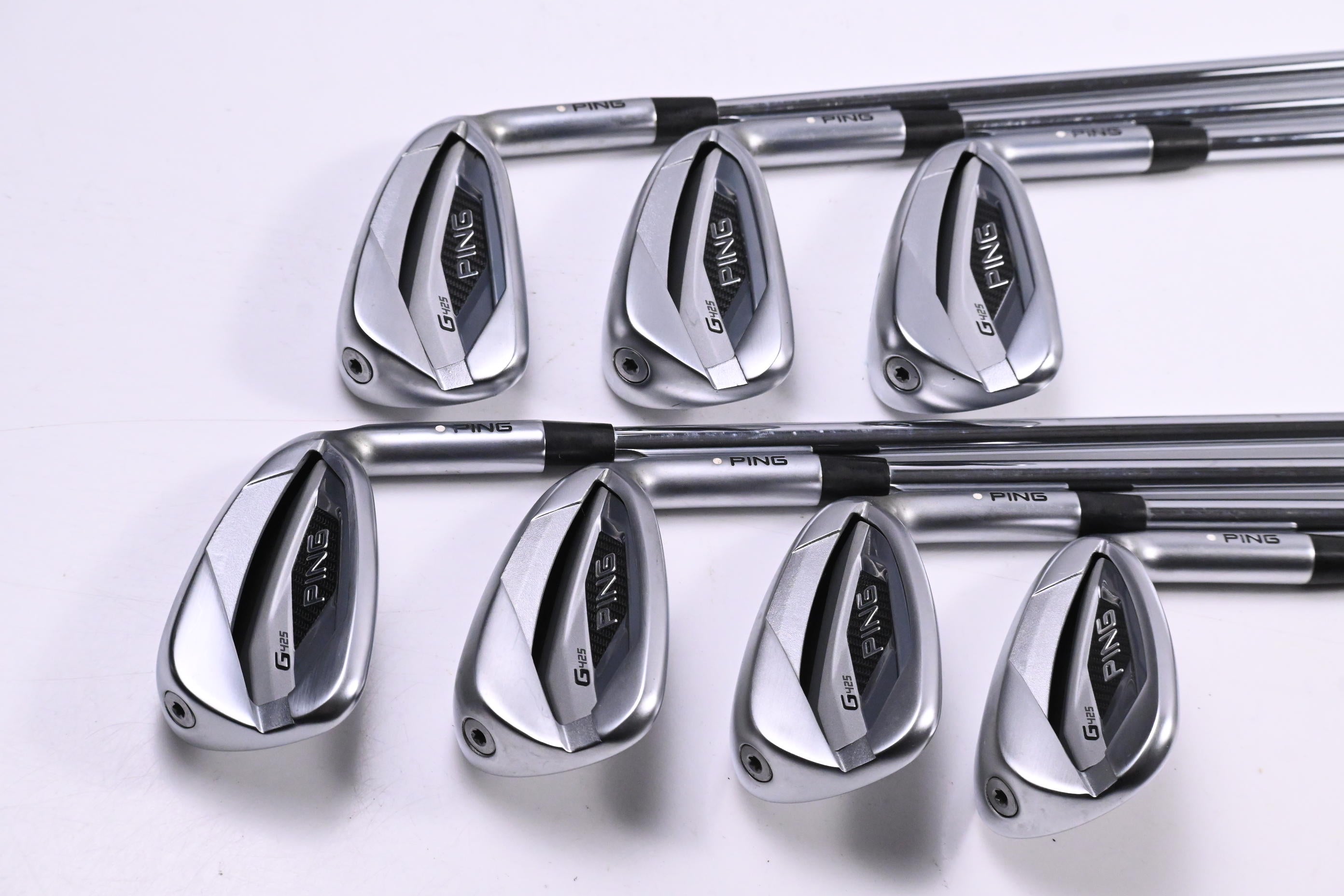 Ping G425 Irons / 5-PW+SW / White Dot / Regular Flex Ping AWT 2.0 Shafts