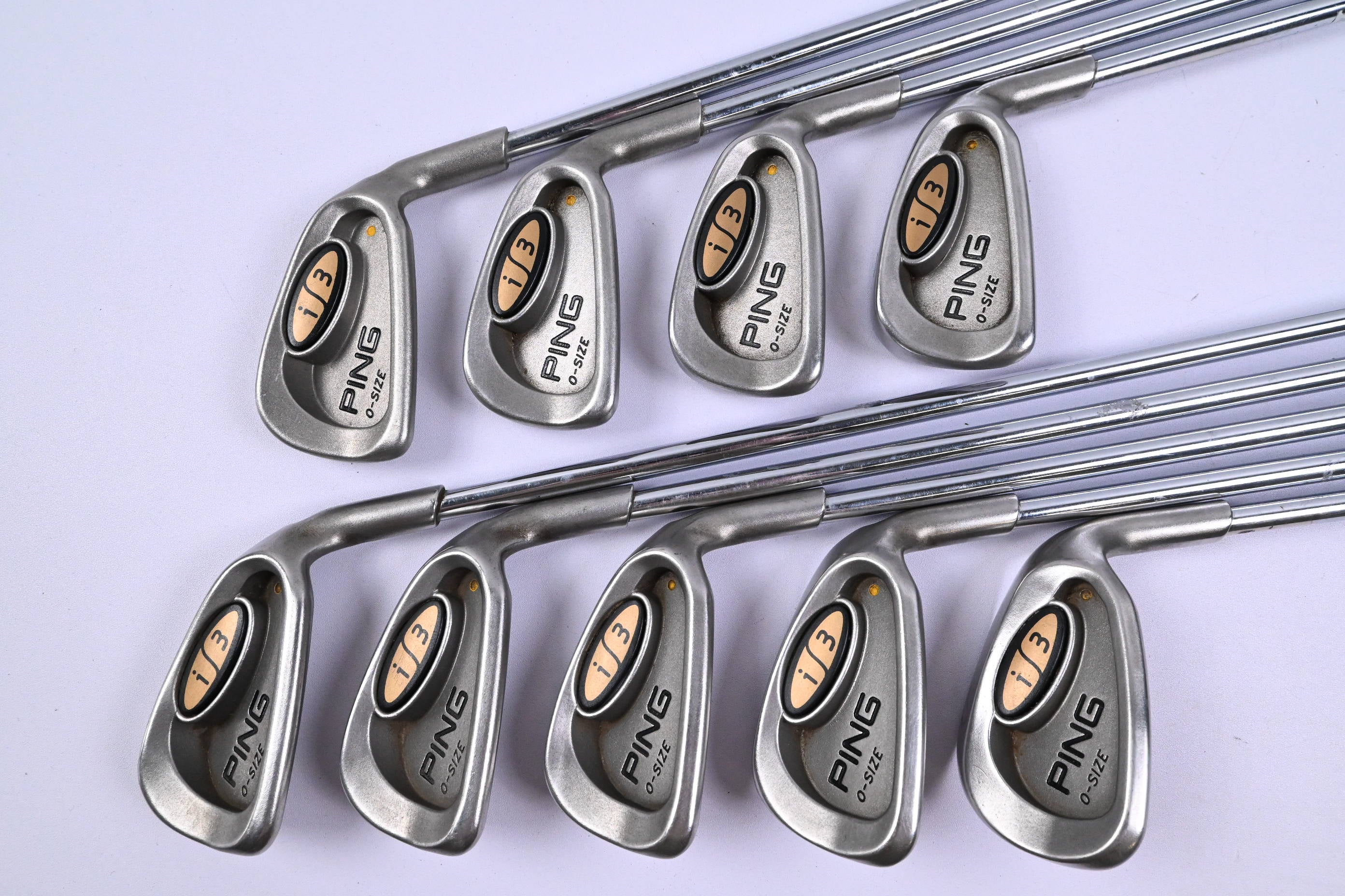 Ping i3 O-Size Irons / 3-PW+SW / Gold Dot / Regular Flex Ping JZ Shafts