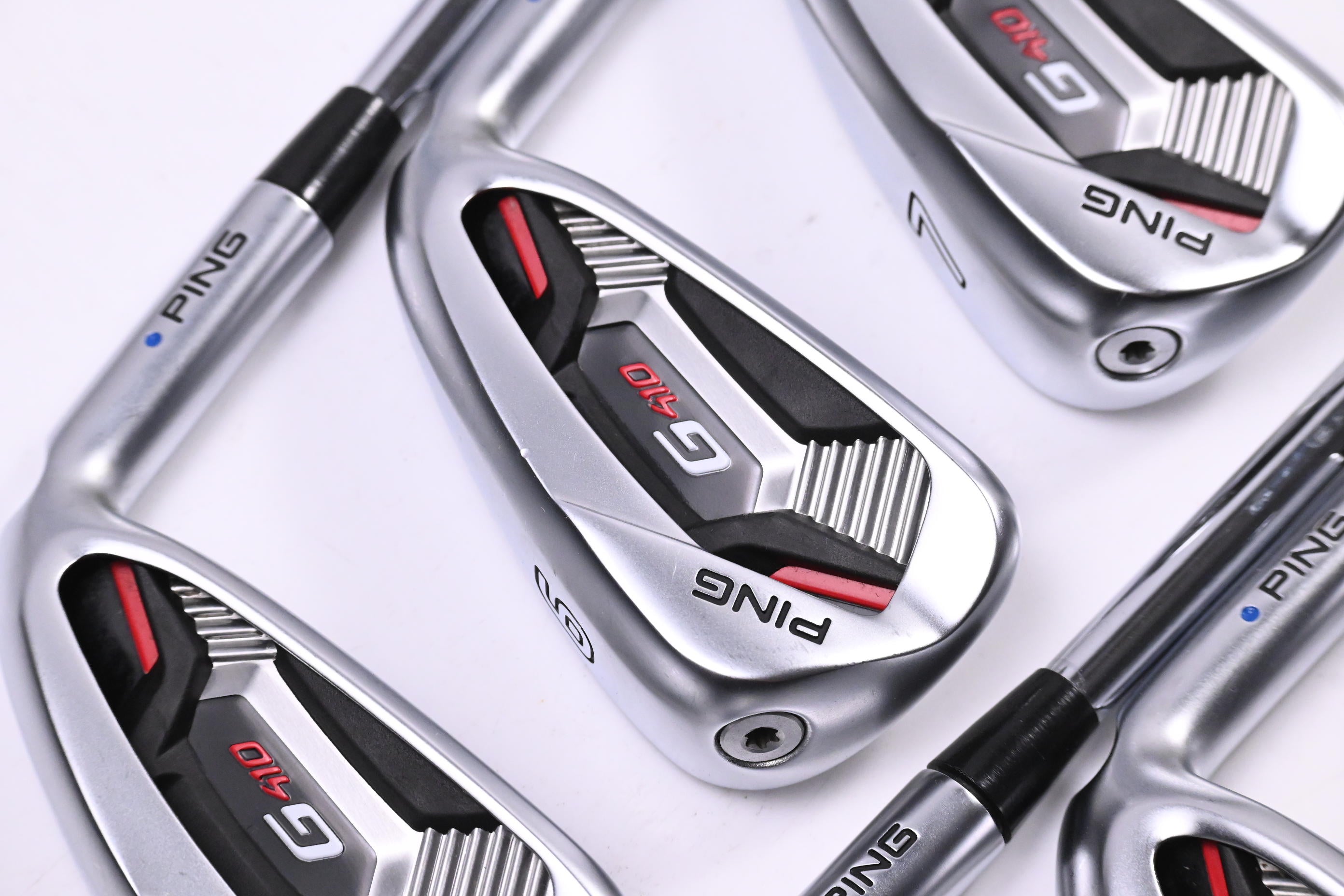 Ping G410 Irons / 5-PW / Blue Dot / Regular Flex Ping AWT 2.0 Shafts