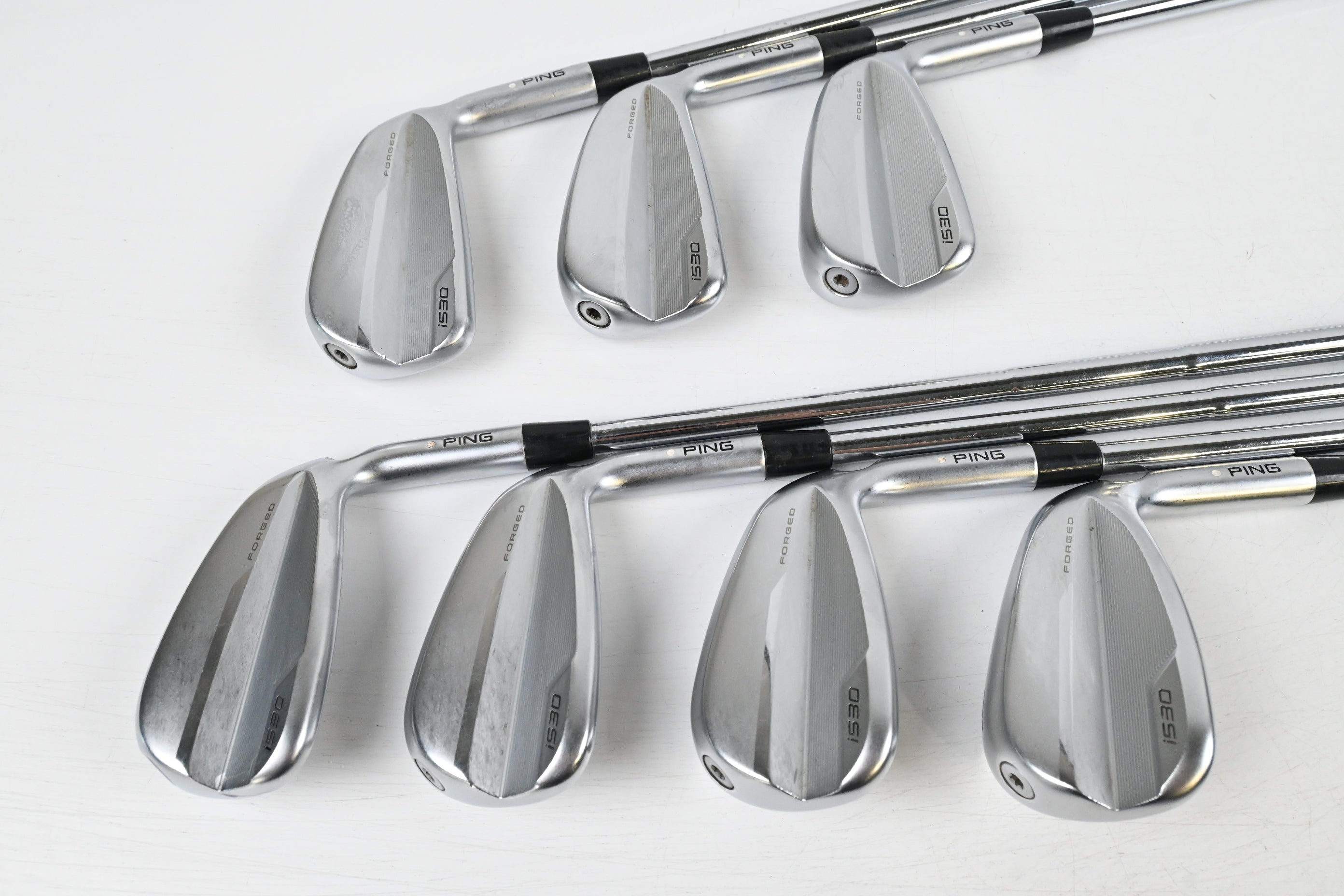 Ping i530 Irons / 5-PW+GW / White Dot / Stiff Flex Dynamic Gold Mid 115 S300 Shafts
