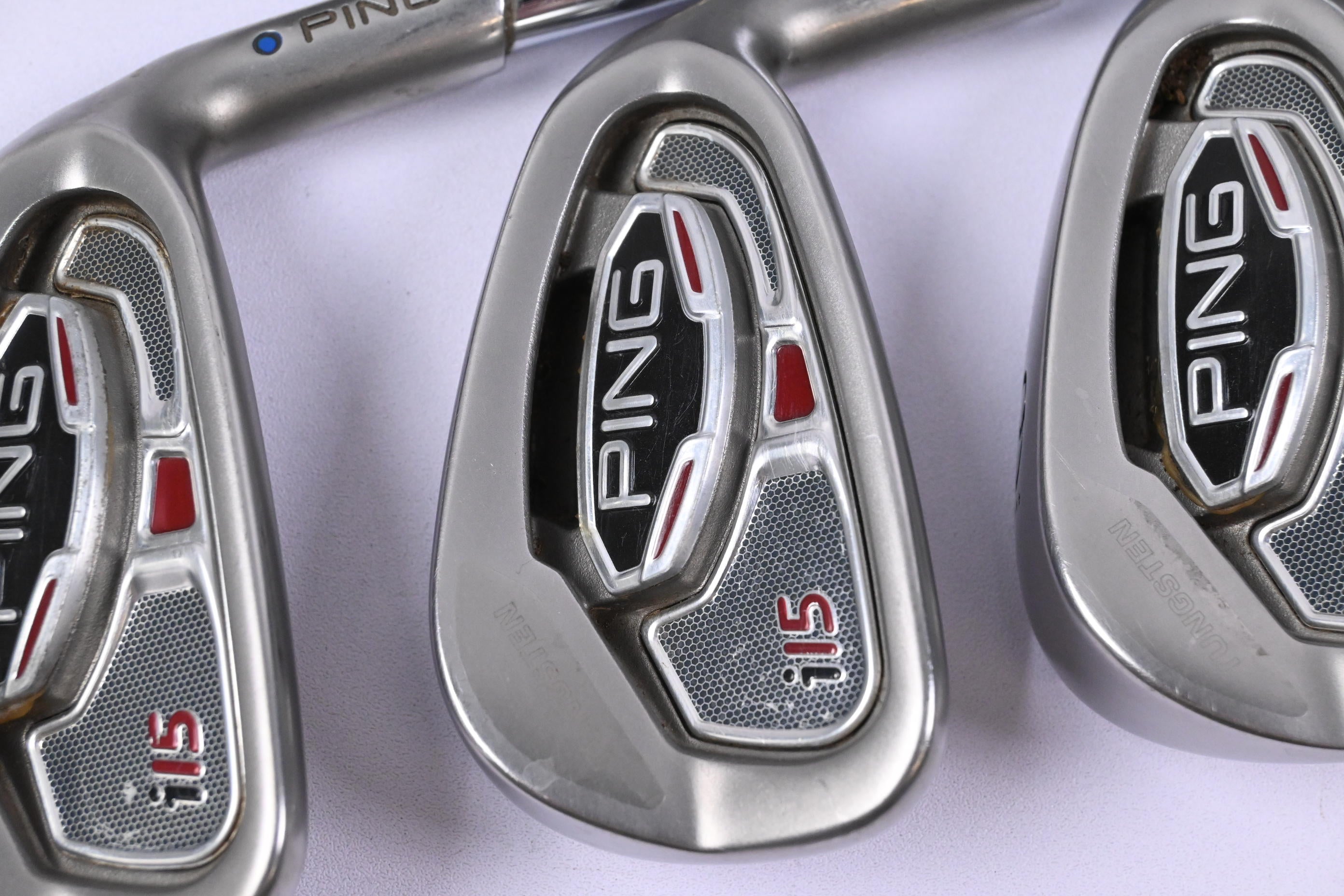 Ping i15 Irons / 4-PW / Blue Dot / Stiff Flex Ping Z-Z65 Shafts