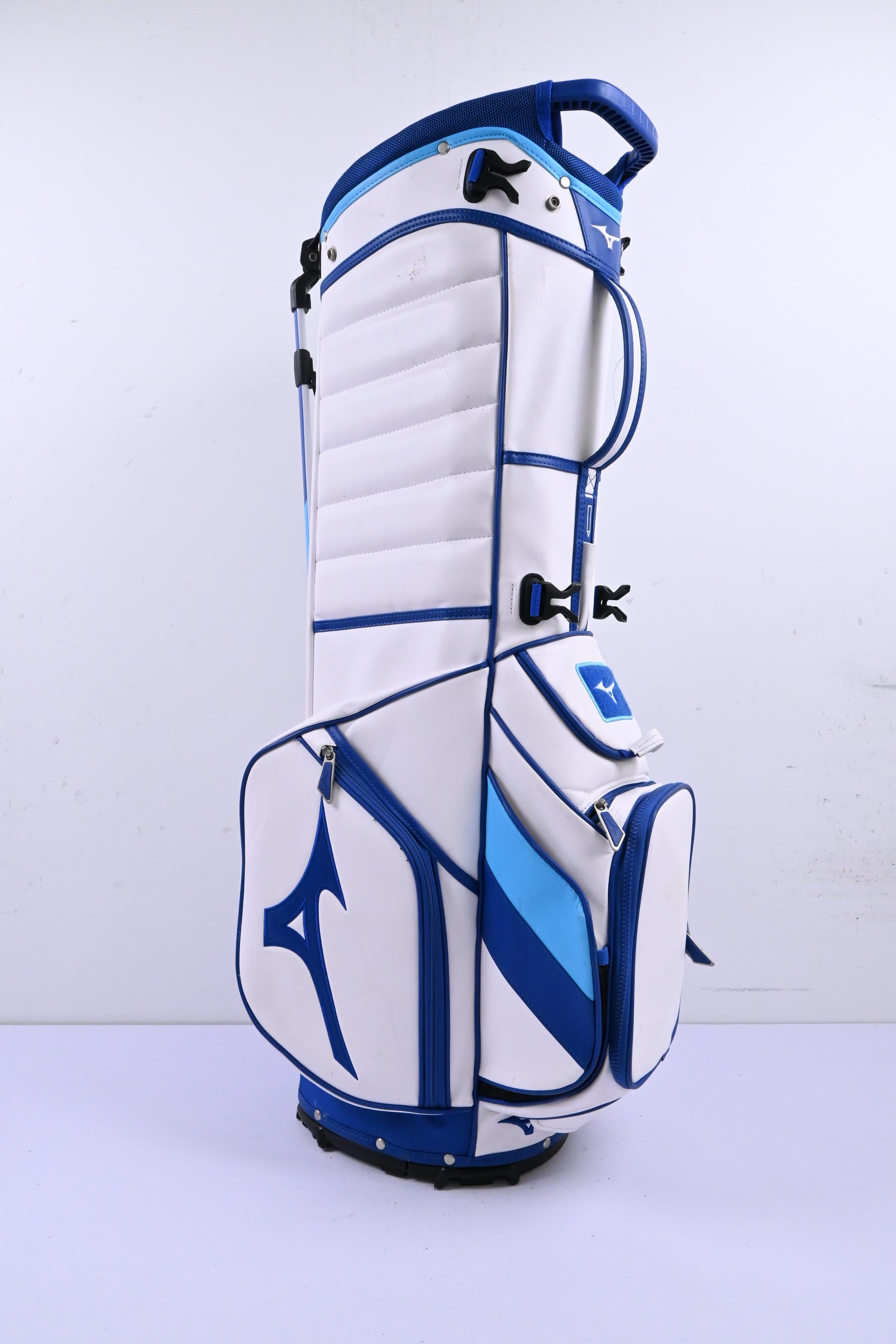 Mizuno Stand Bag / 6-Way Divider / White & Blue