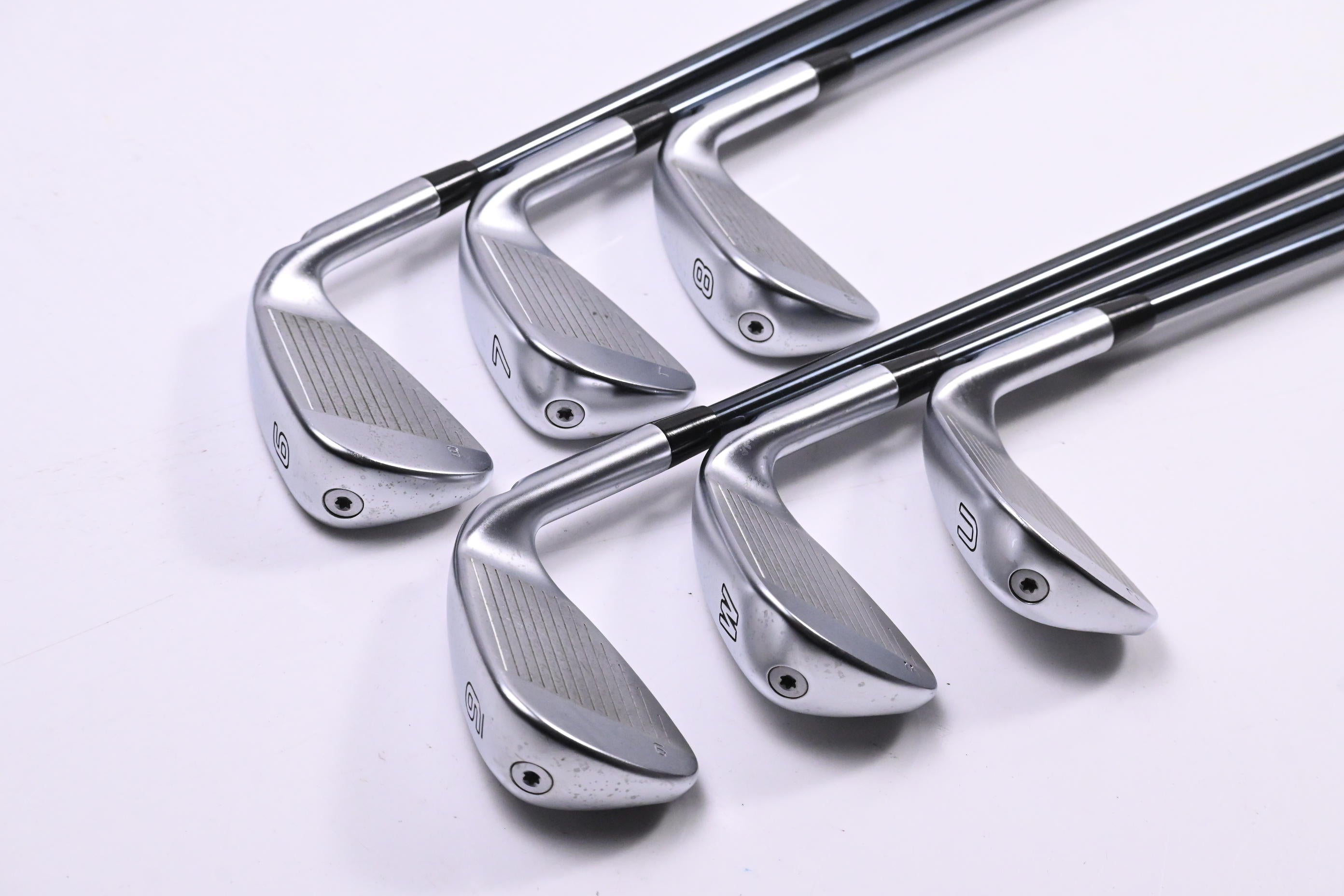 Left Hand Ping G730 Irons / 6-PW+GW / Red Dot / Regular Flex UST Recoil Dart 75