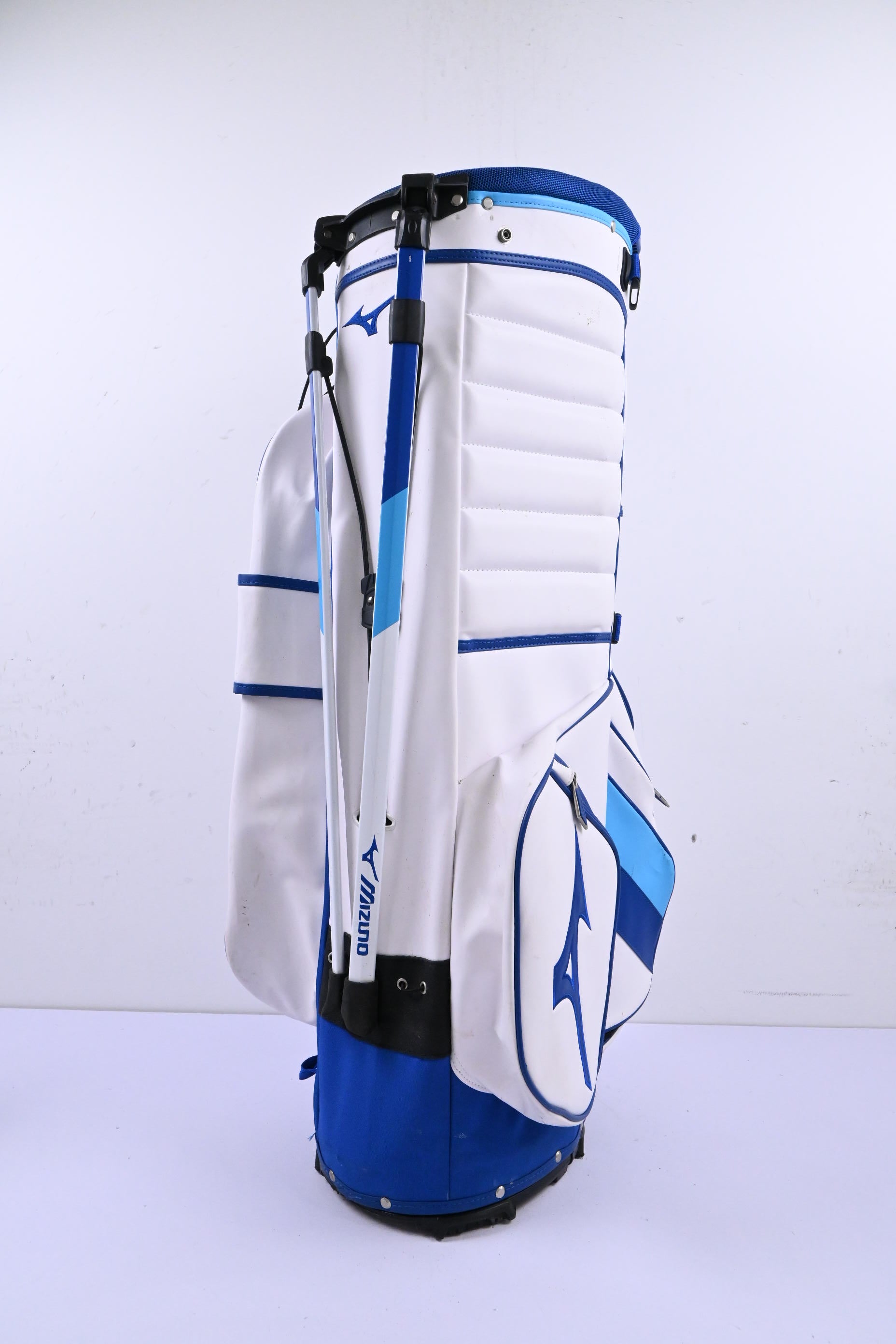 Mizuno Stand Bag / 6-Way Divider / White & Blue
