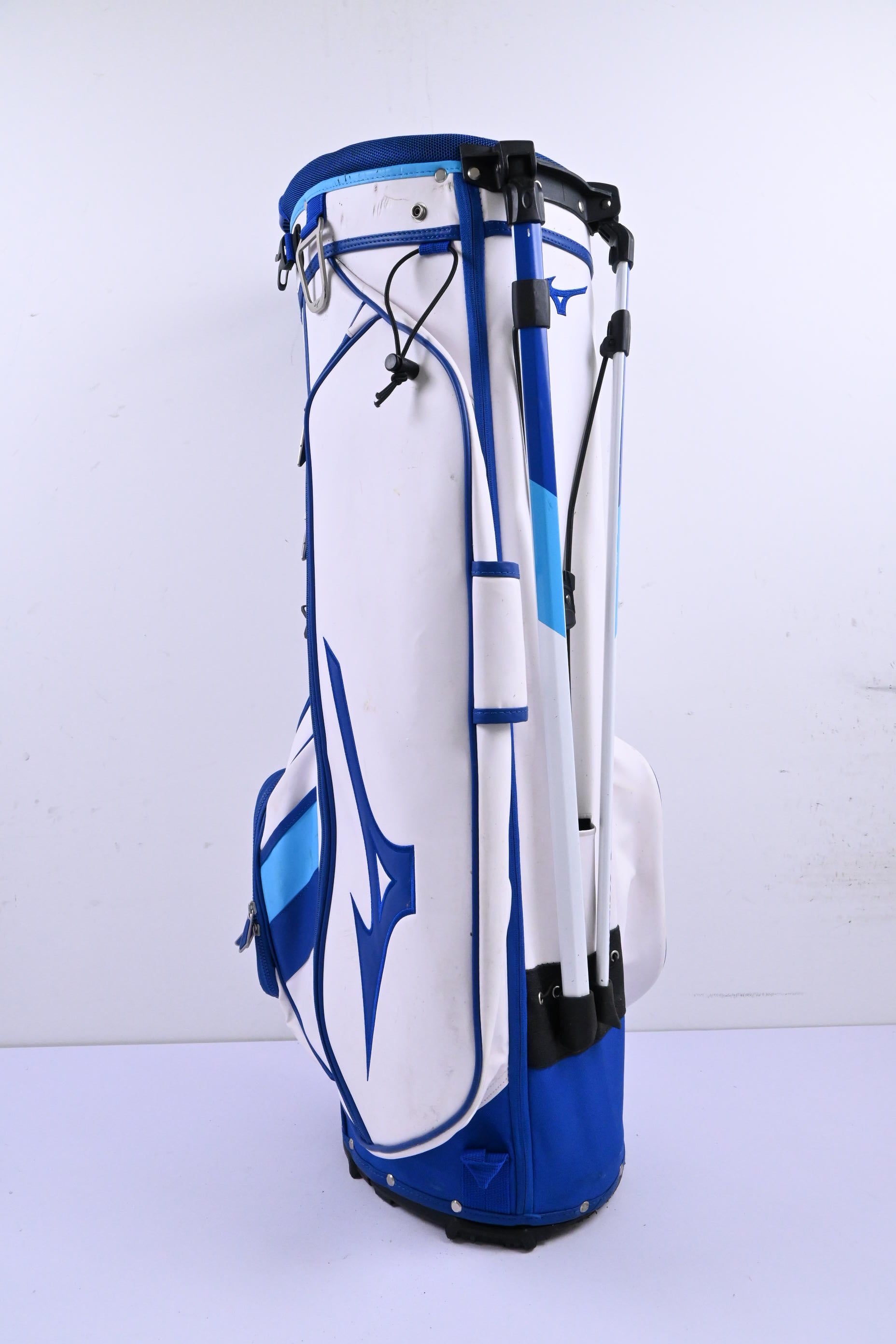 Mizuno Stand Bag / 6-Way Divider / White & Blue