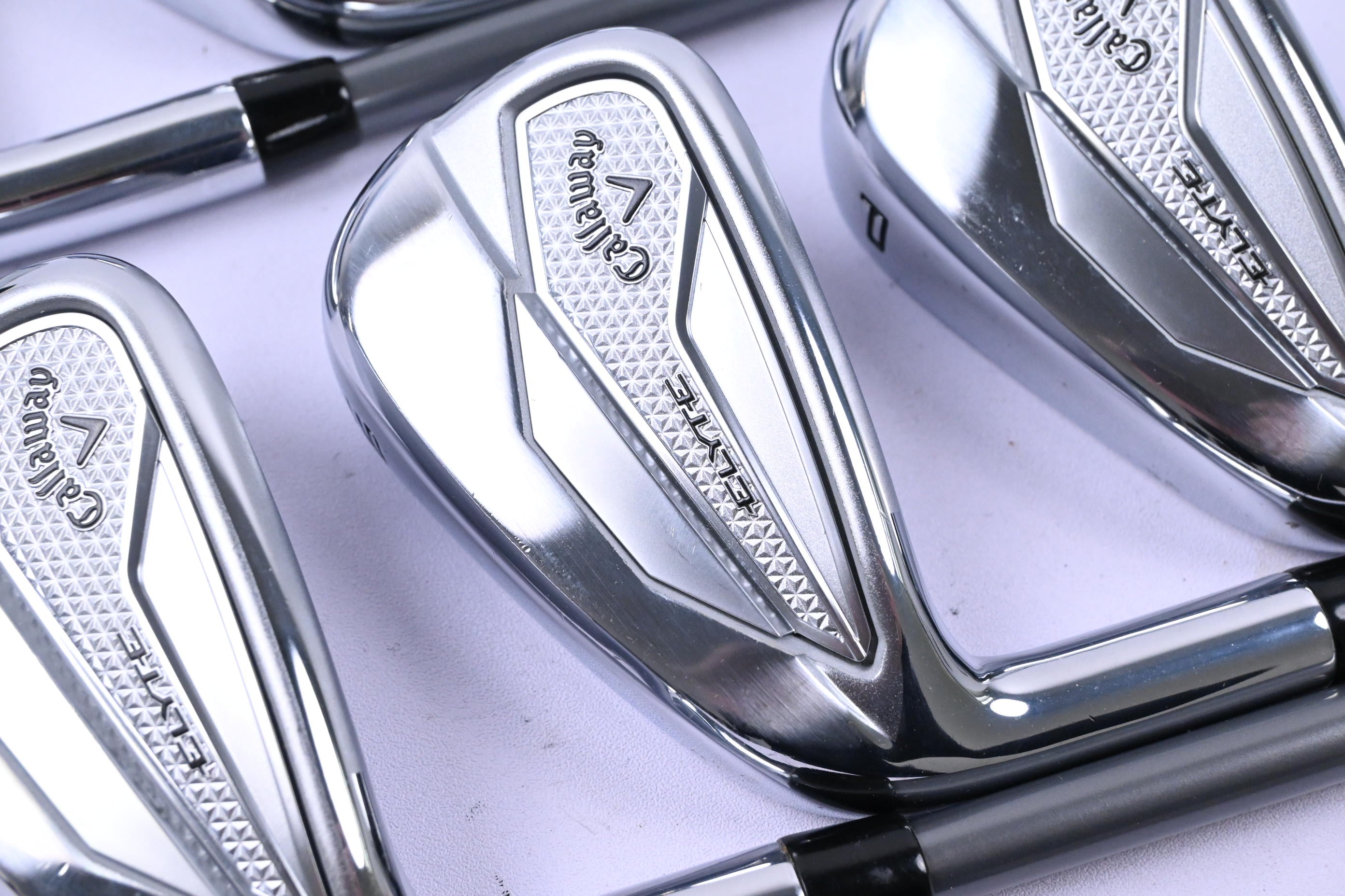 Left Hand Callaway Elyte Irons / 5-PW / Regular Flex Denali Charcoal 65 Shafts