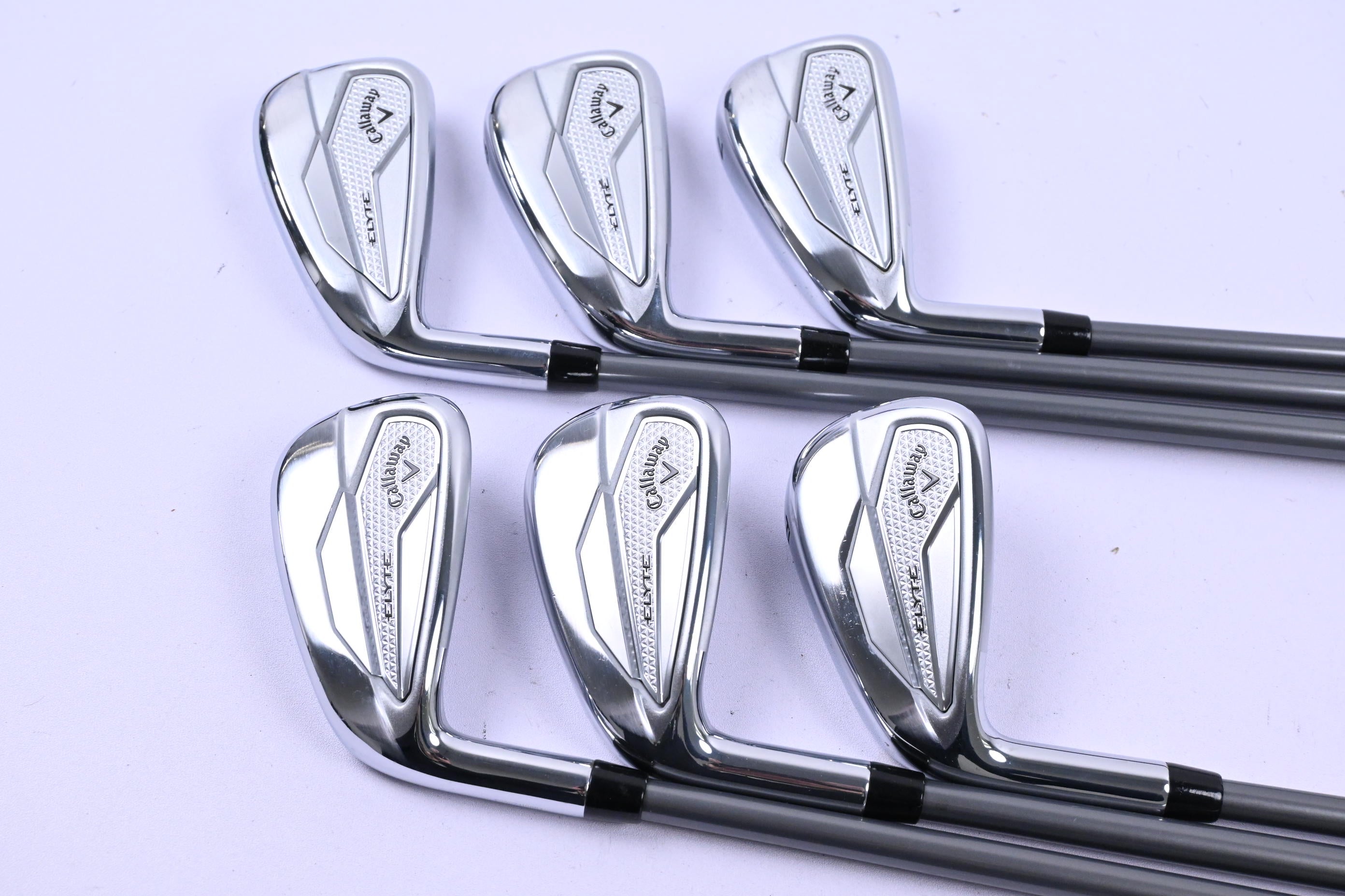 Left Hand Callaway Elyte Irons / 5-PW / Regular Flex Denali Charcoal 65 Shafts