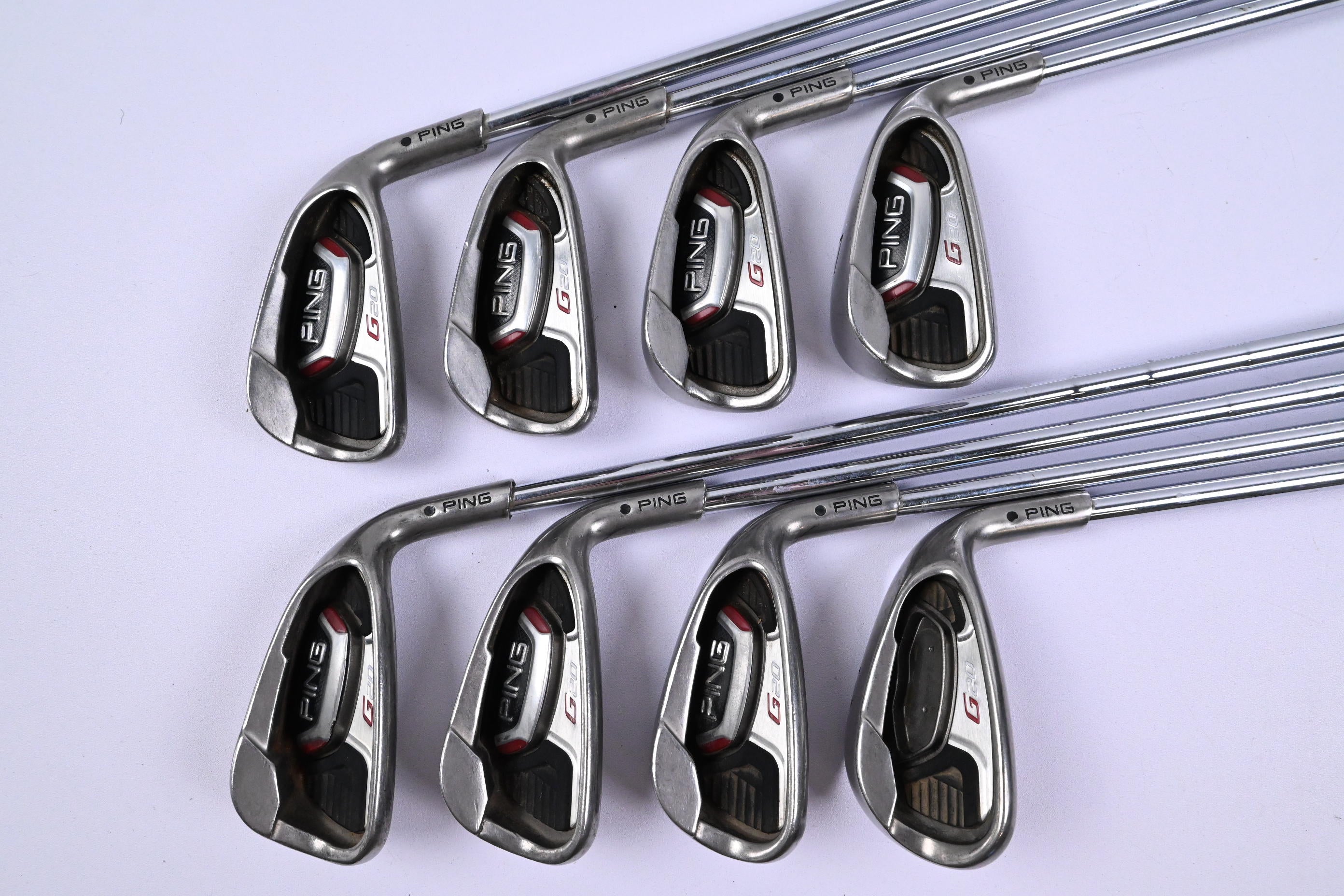 Ping G20 Irons / 4-PW+SW / Black Dot / Regular Flex Ping CFS Shafts