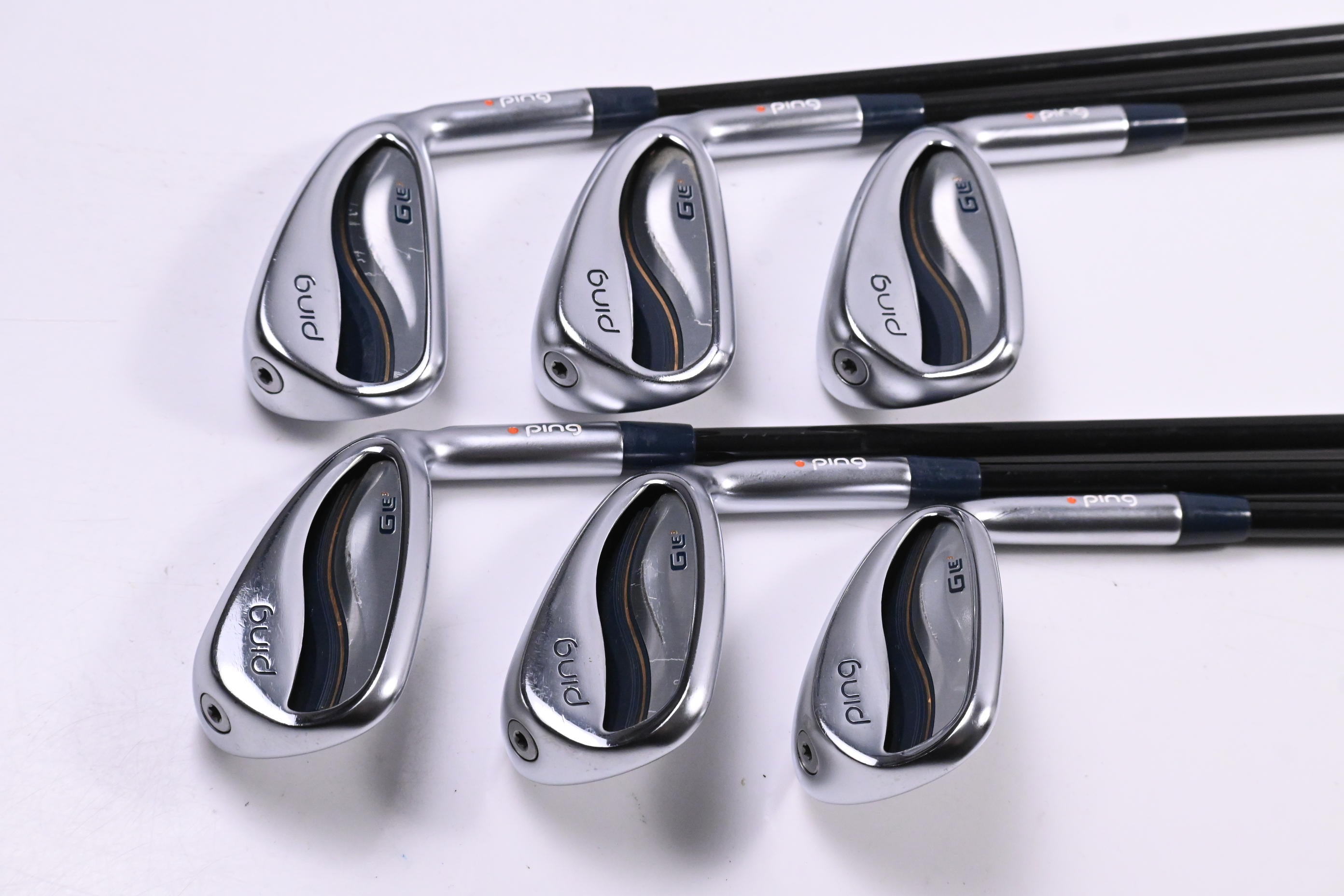 Ladies Ping G Le3 Irons / 6-PW+SW / Orange Dot / Senior Flex Ping Distanza 40