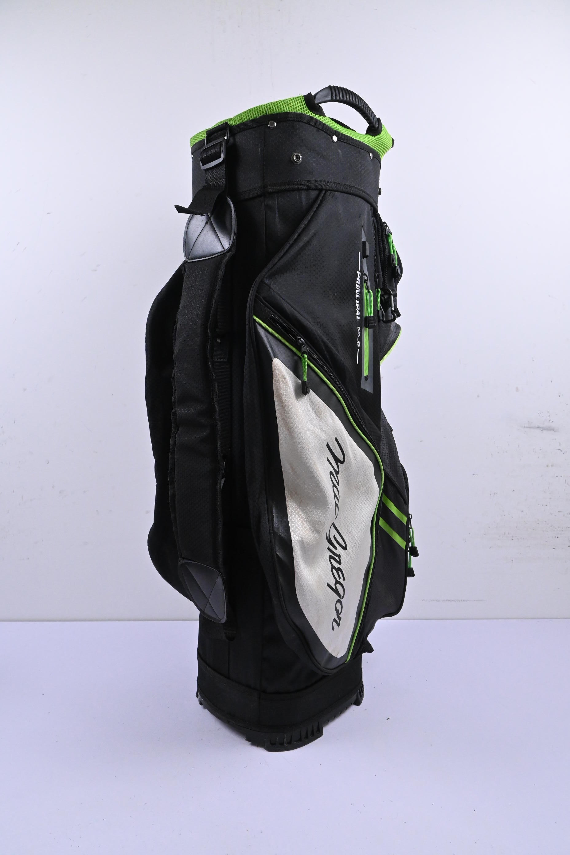 MacGregor Principal 14.0 Cart Bag / 14-Way Divider / Black & Green