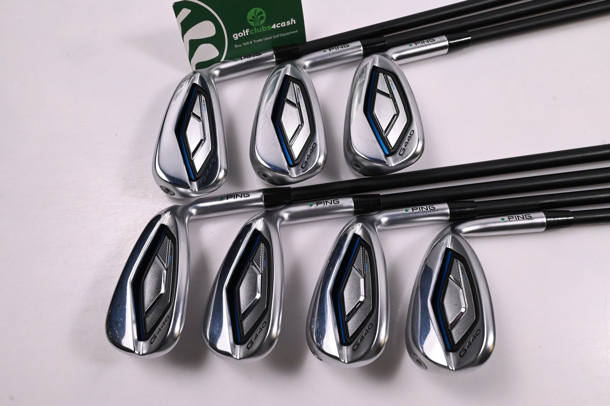 Ping G440 Irons / 7-PW+52°+56° / Green Dot / Senior Flex Ping Alta CB Blue AWT