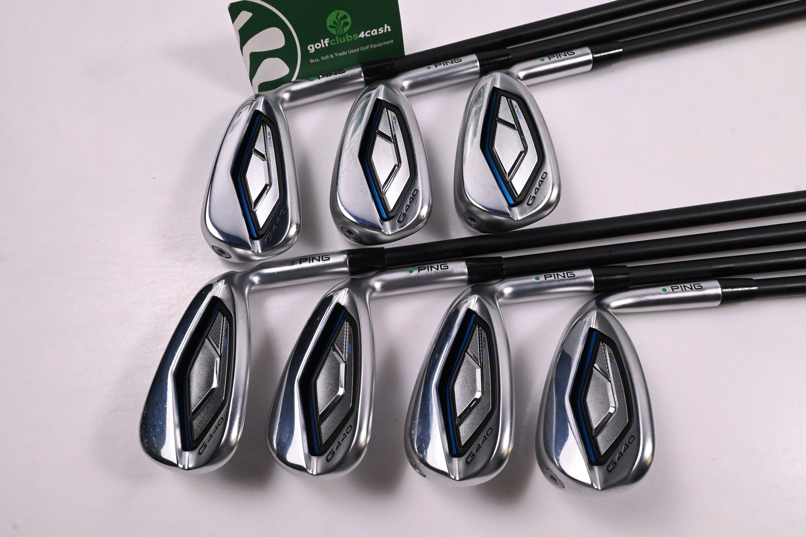Ping G440 Irons / 7-PW+52°+56° / Green Dot / Senior Flex Ping Alta CB Blue AWT
