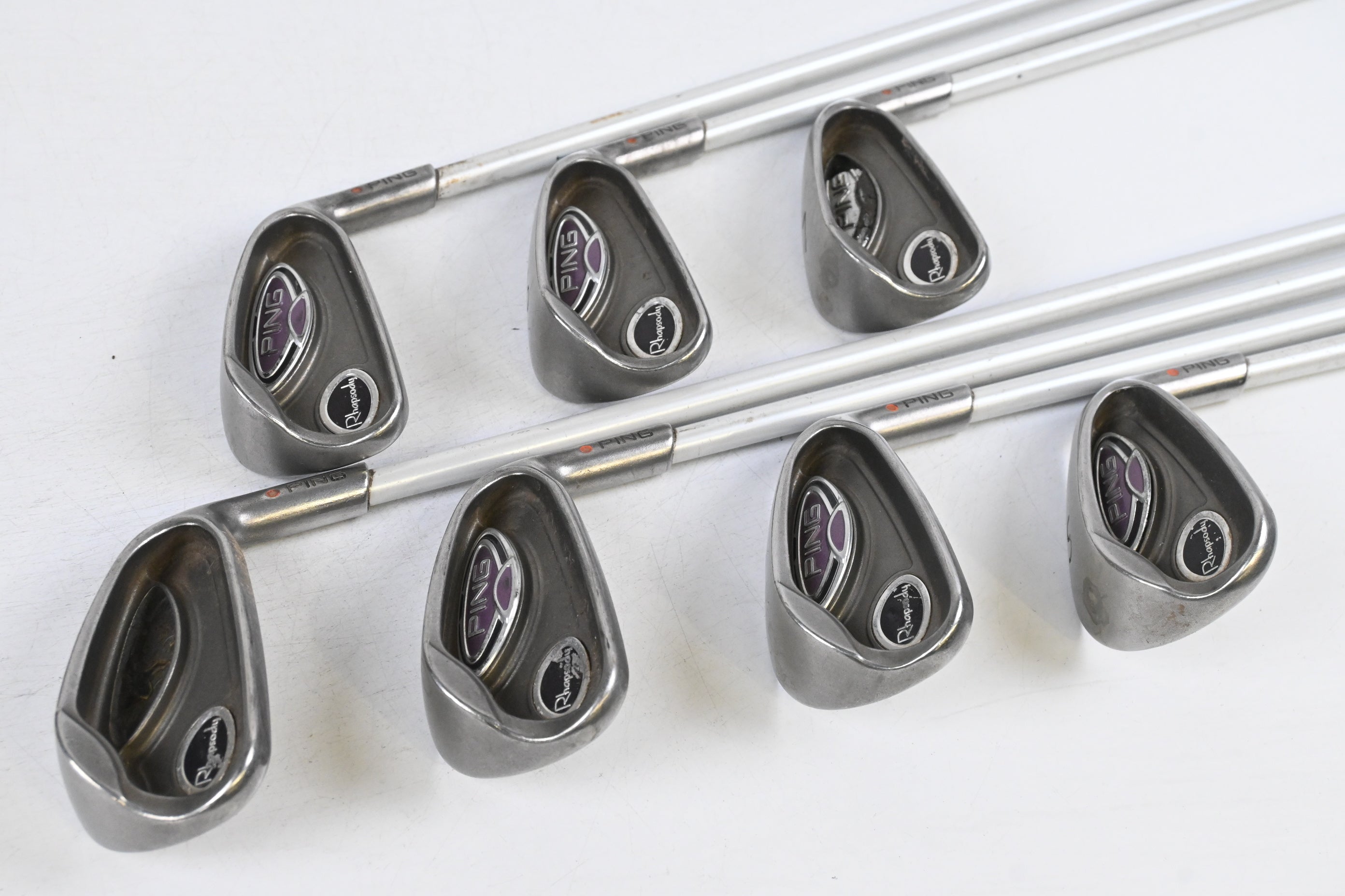 Ladies Ping Rhapsody Irons / 5-PW+SW / Orange Dot / Ladies Flex Ping ULT 129