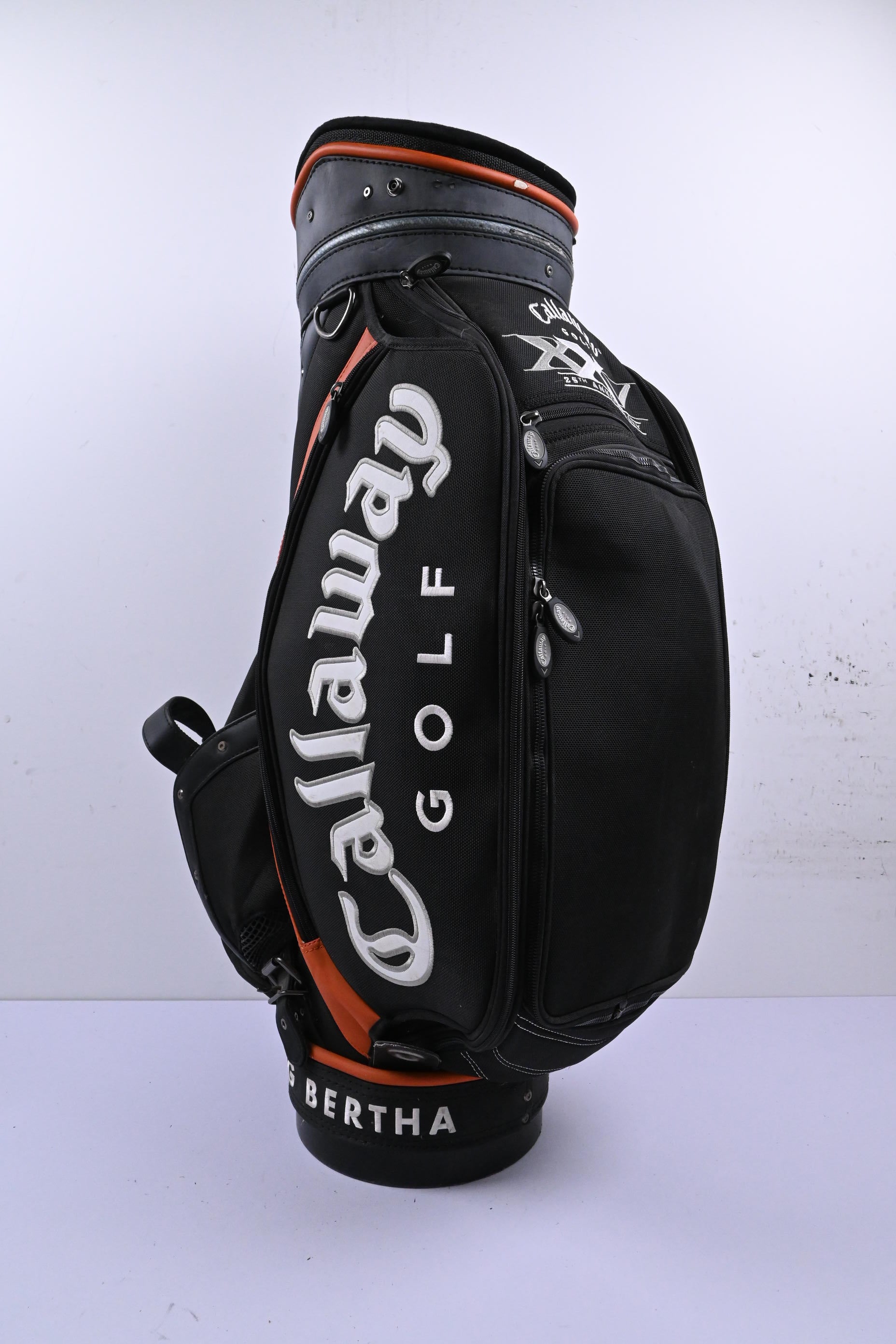 Callaway Big Bertha 25th Anniversary Tour Bag / 6-Way Dividers / Black & Orange