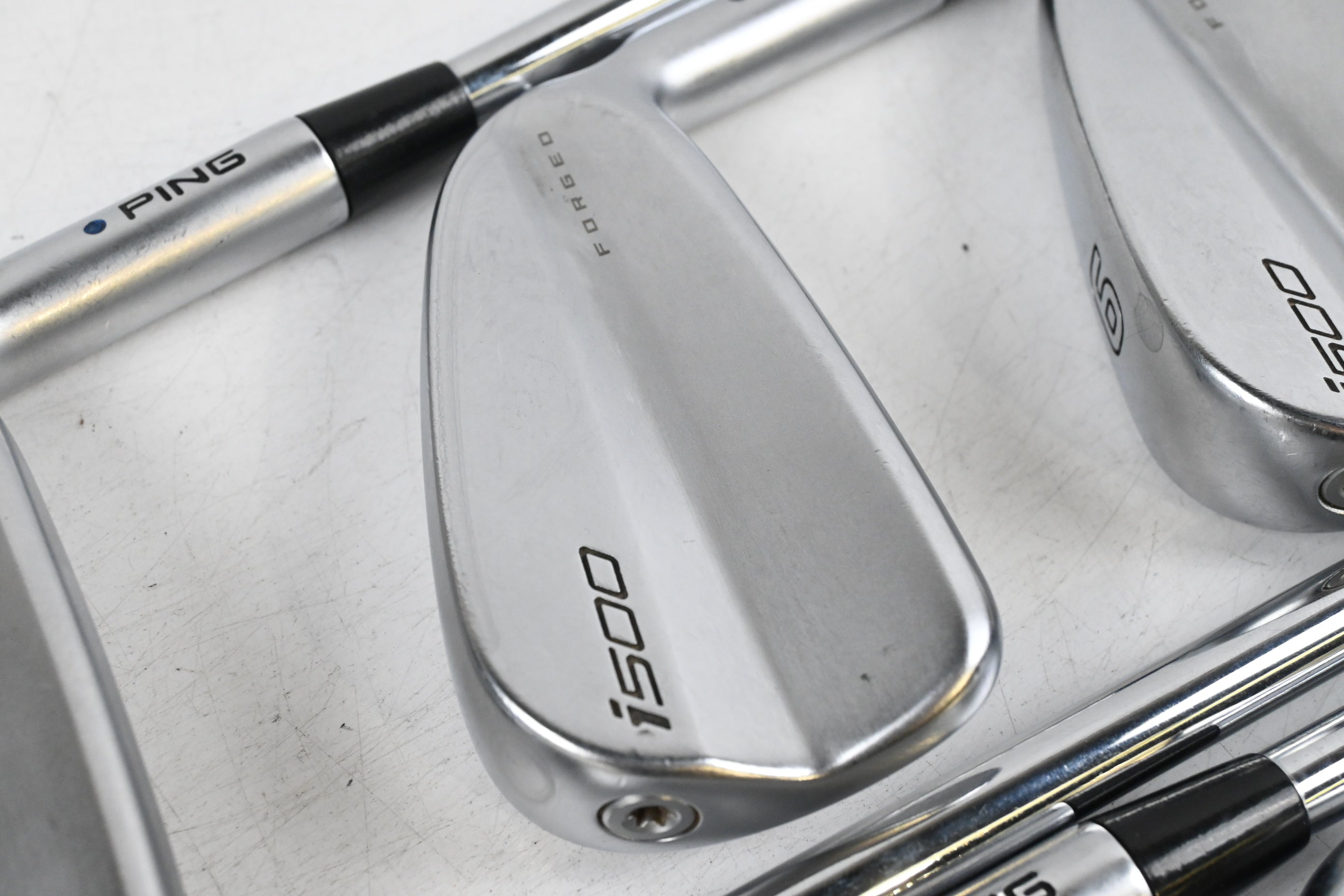Ping i500 Irons / 4-9i / Blue Dot / Stiff Flex Ping AWT 2.0 Shafts