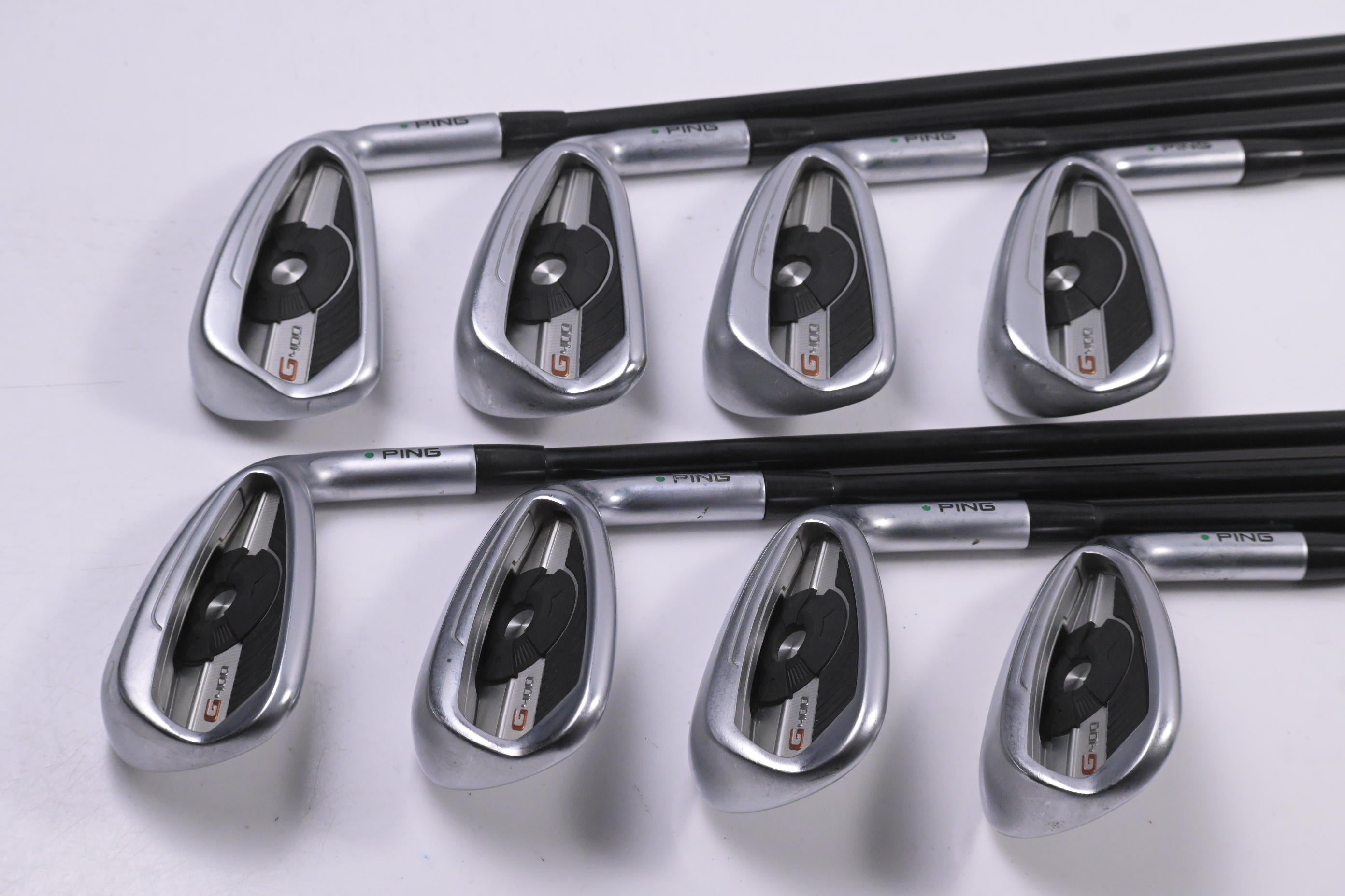 Ping G400 Irons / 5-PW+GW+SW / Green Dot / Senior Flex Ping Alta CB Shafts