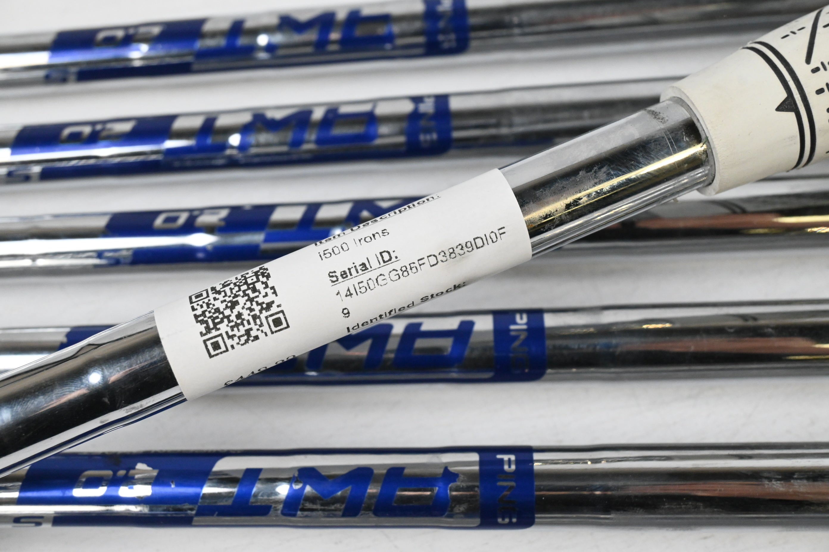 Ping i500 Irons / 4-9i / Blue Dot / Stiff Flex Ping AWT 2.0 Shafts