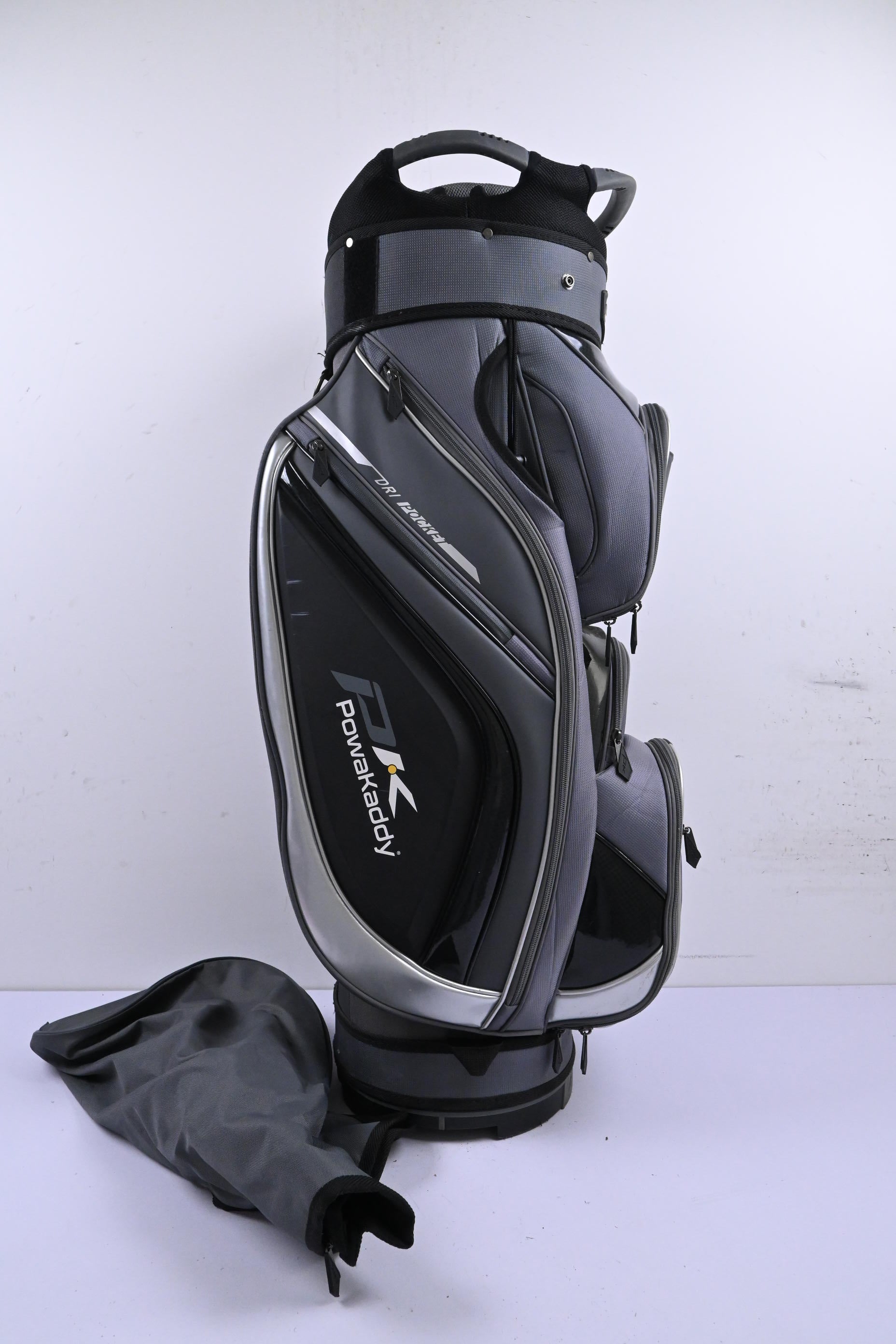 Powakaddy Premium Edition Cart Bag / 14-Way Divider / Grey & Black