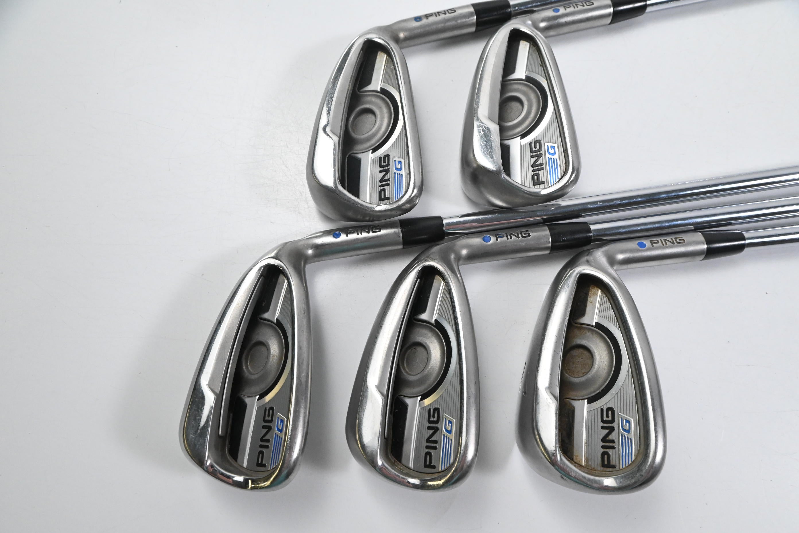 Ping G Series Irons / 6-PW / Blue Dot / Regular Flex Ping AWT 2.0 Steel Shafts