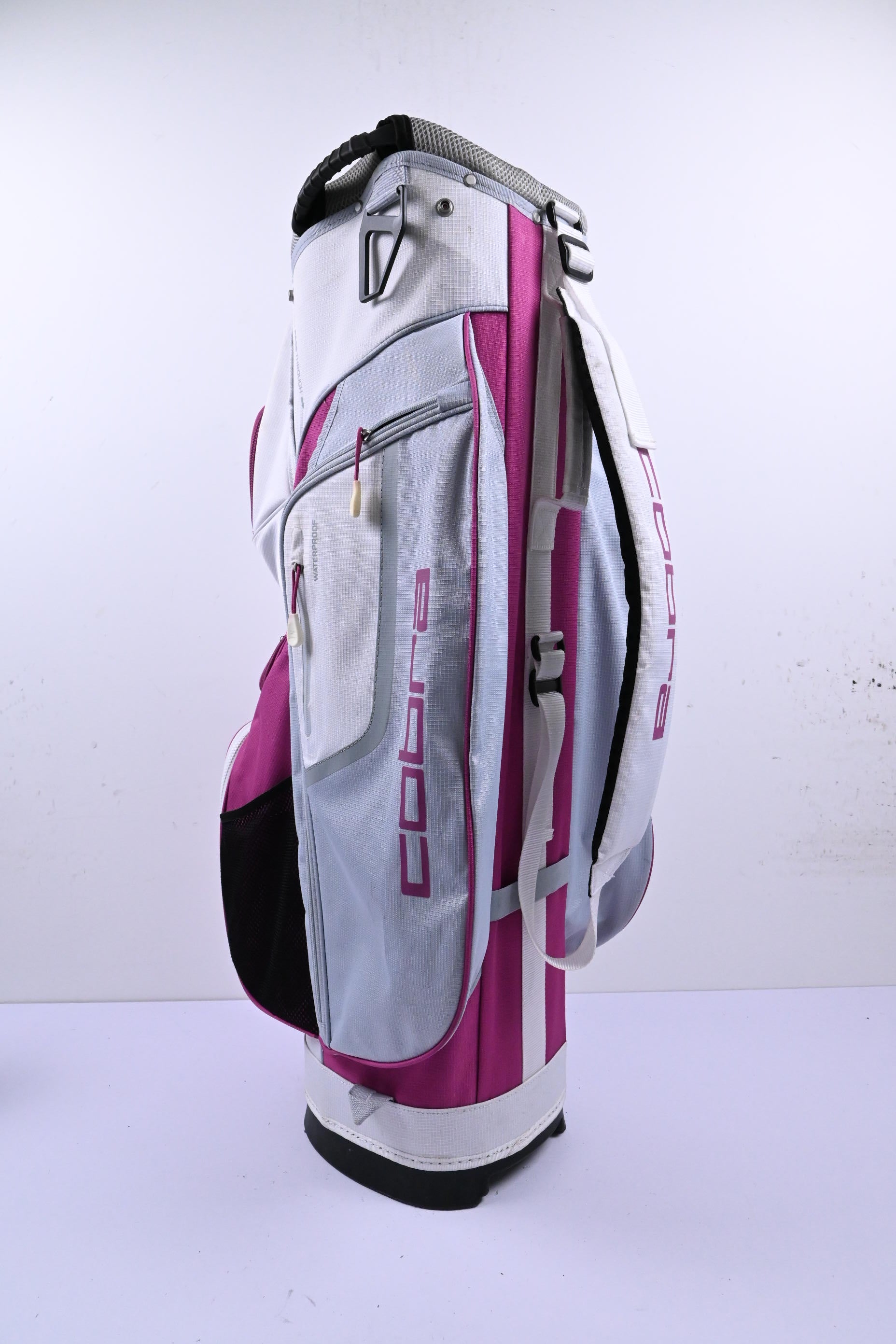 Cobra Cart Bag / 14-Way Divider / White, Pink & Grey