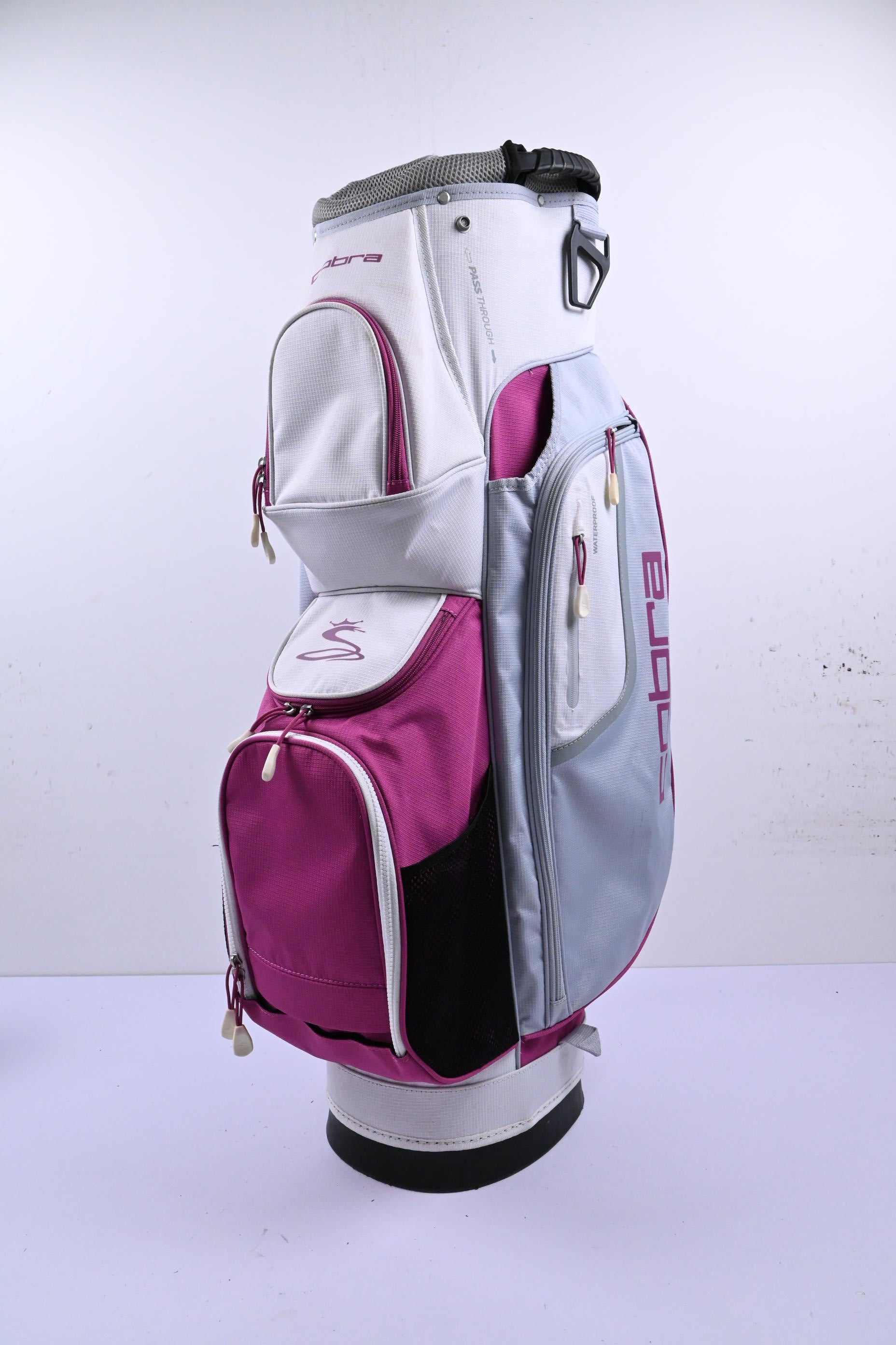 Cobra Cart Bag / 14-Way Divider / White, Pink & Grey