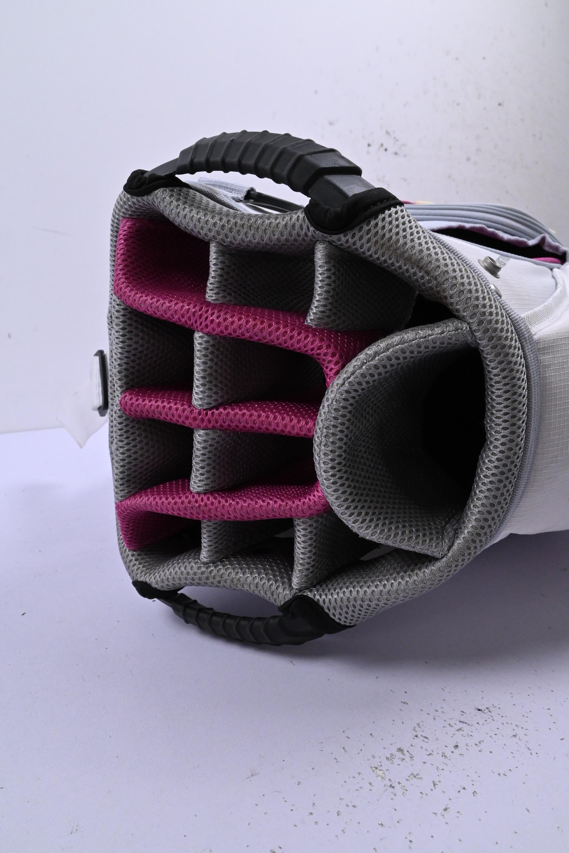 Cobra Cart Bag / 14-Way Divider / White, Pink & Grey